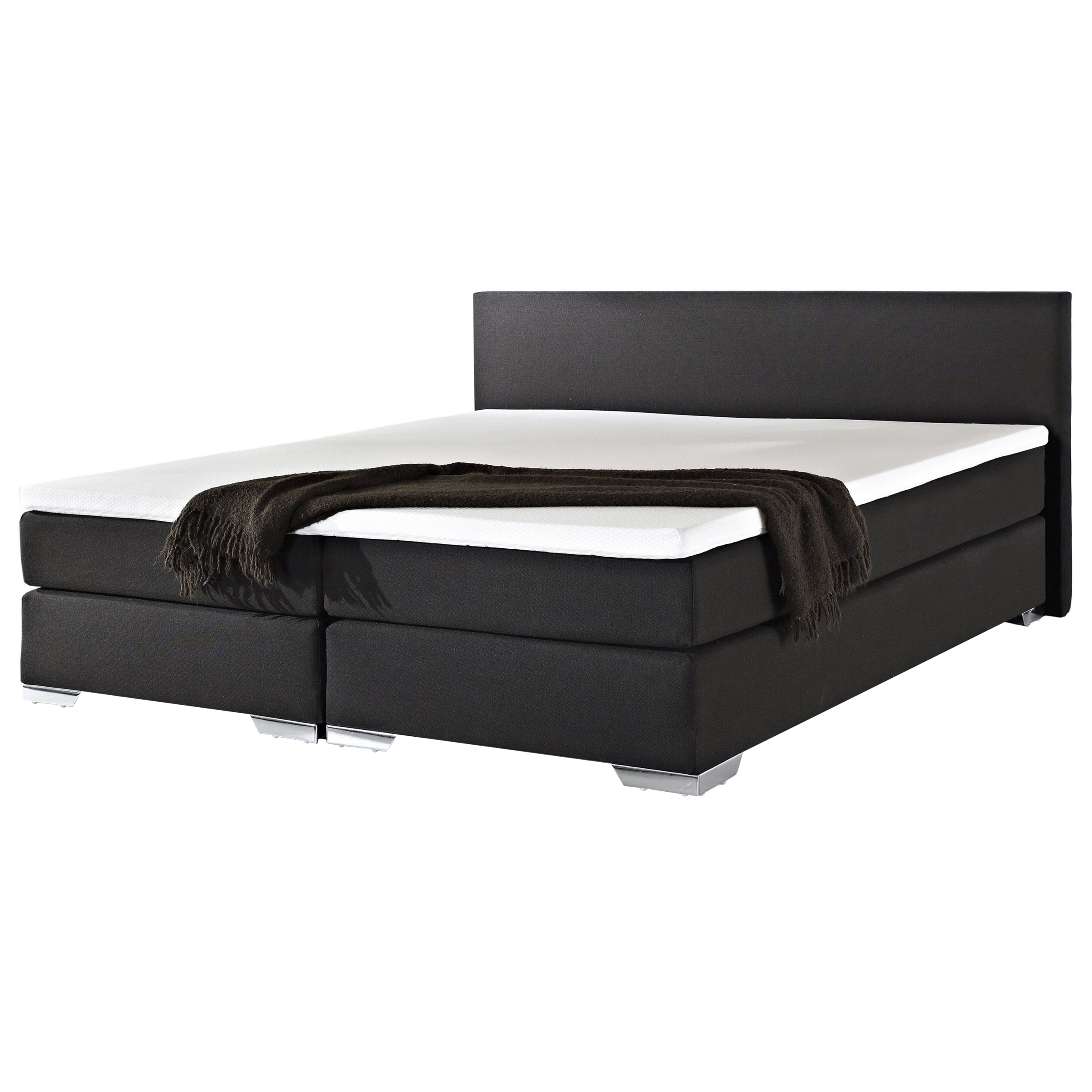 Boxspring stof zwart 180 x 200 cm PRESIDENT
