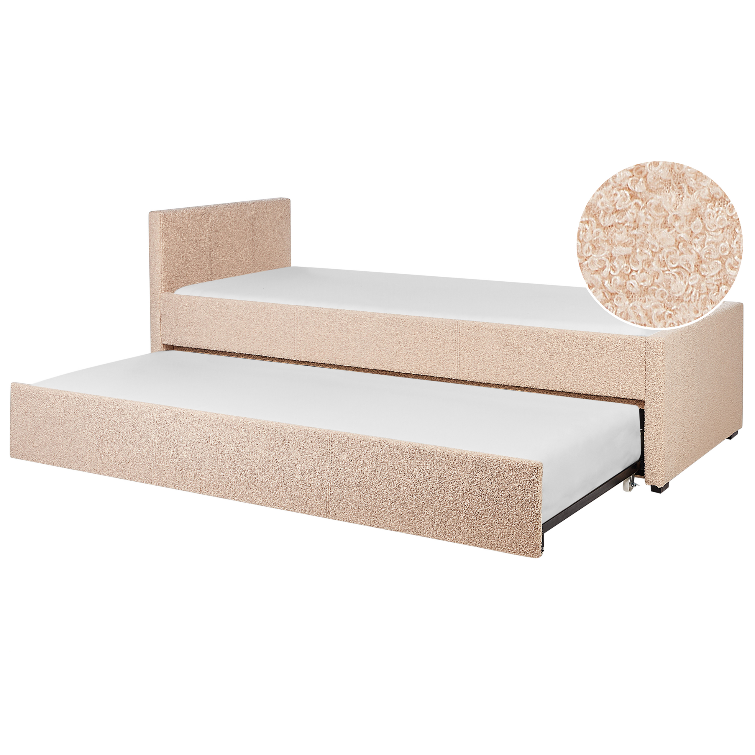 Bedbank bouclé perzik 80 x 200 cm MARMANDE