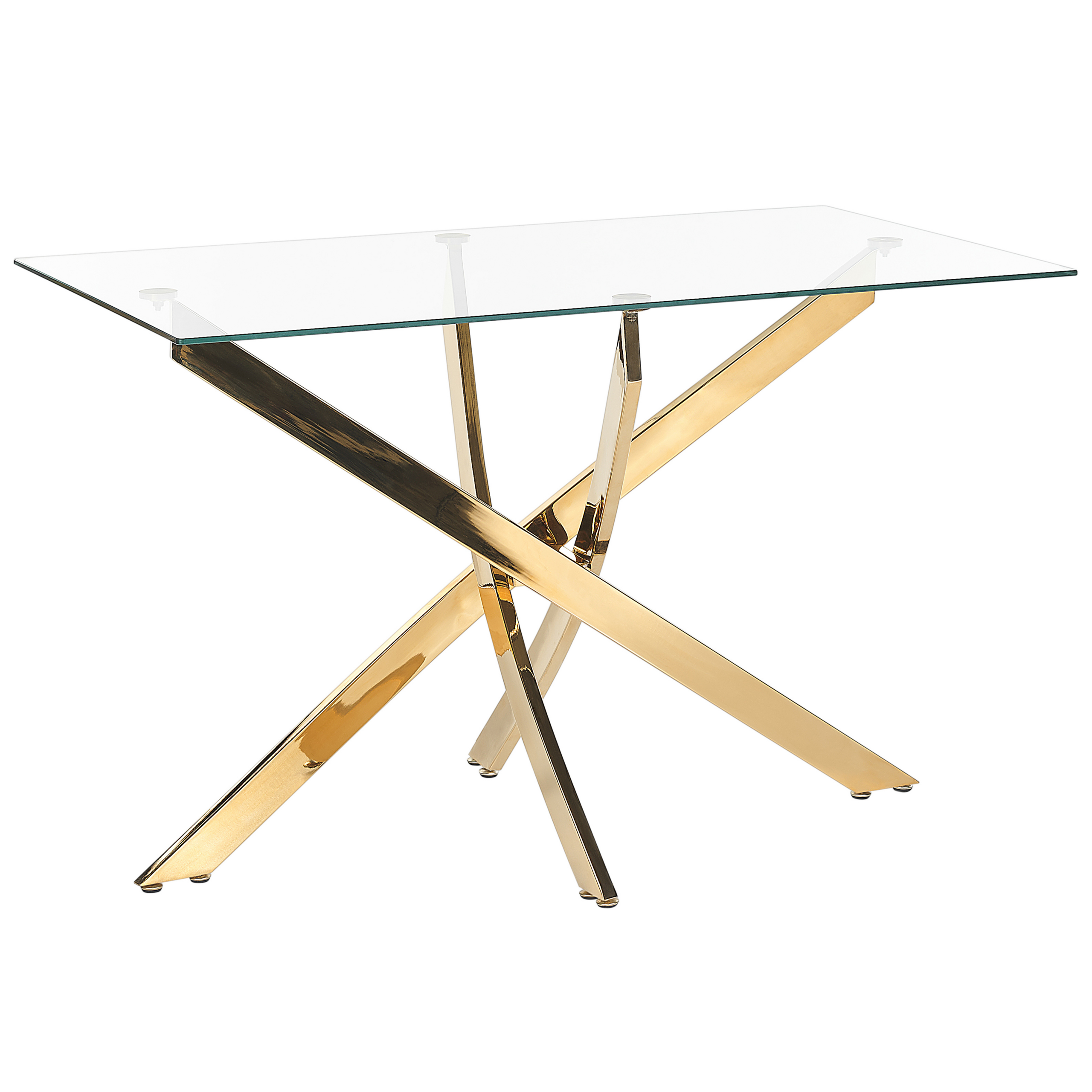 Eettafel glas goud 120 x 70 cm MARAMO