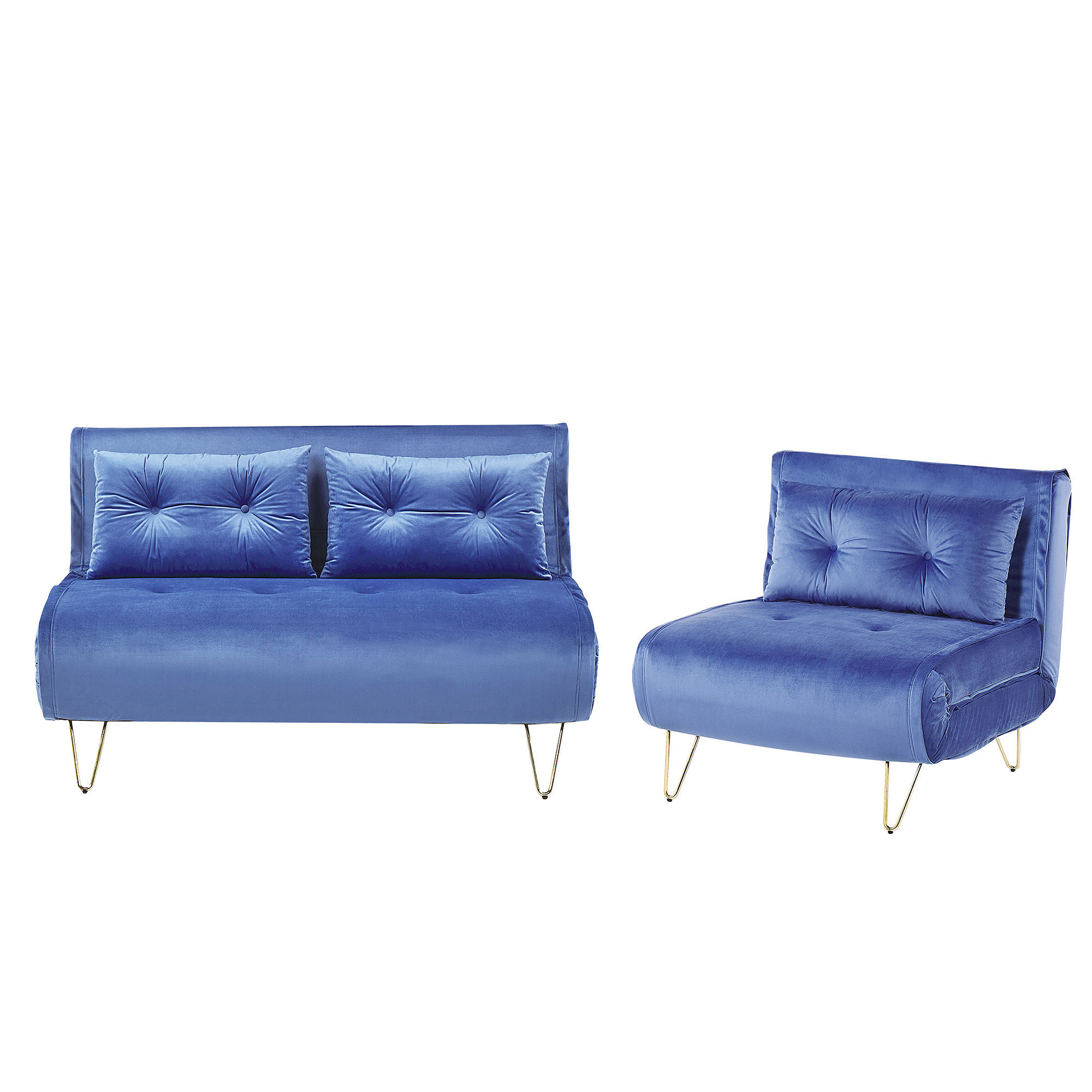 Bankenset fluweel marineblauw VESTFOLD