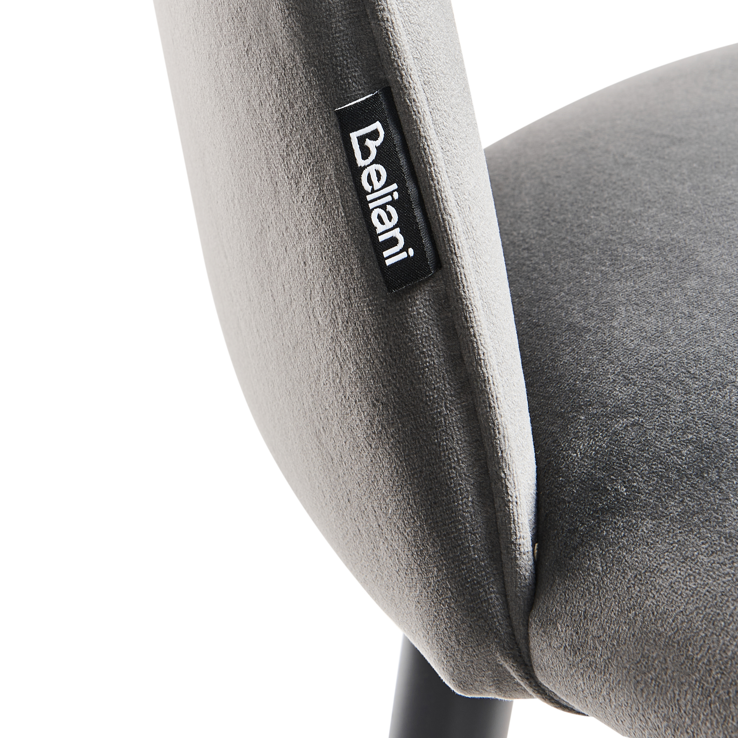 Set de 2 scaune dining MAGALIA Catifea Gri [8]