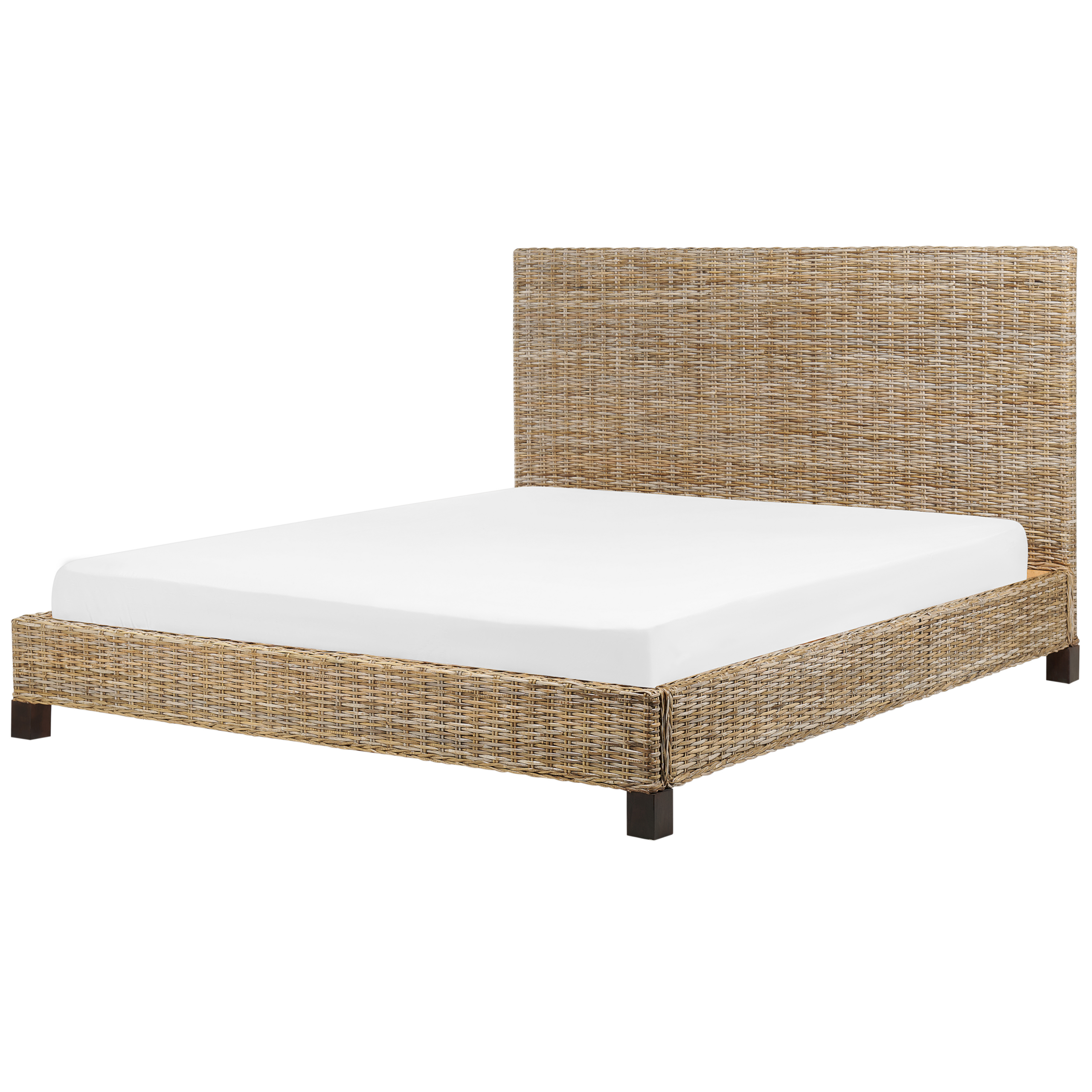 Bed rotan lichtbruin 180 x 200 cm SALBRIS