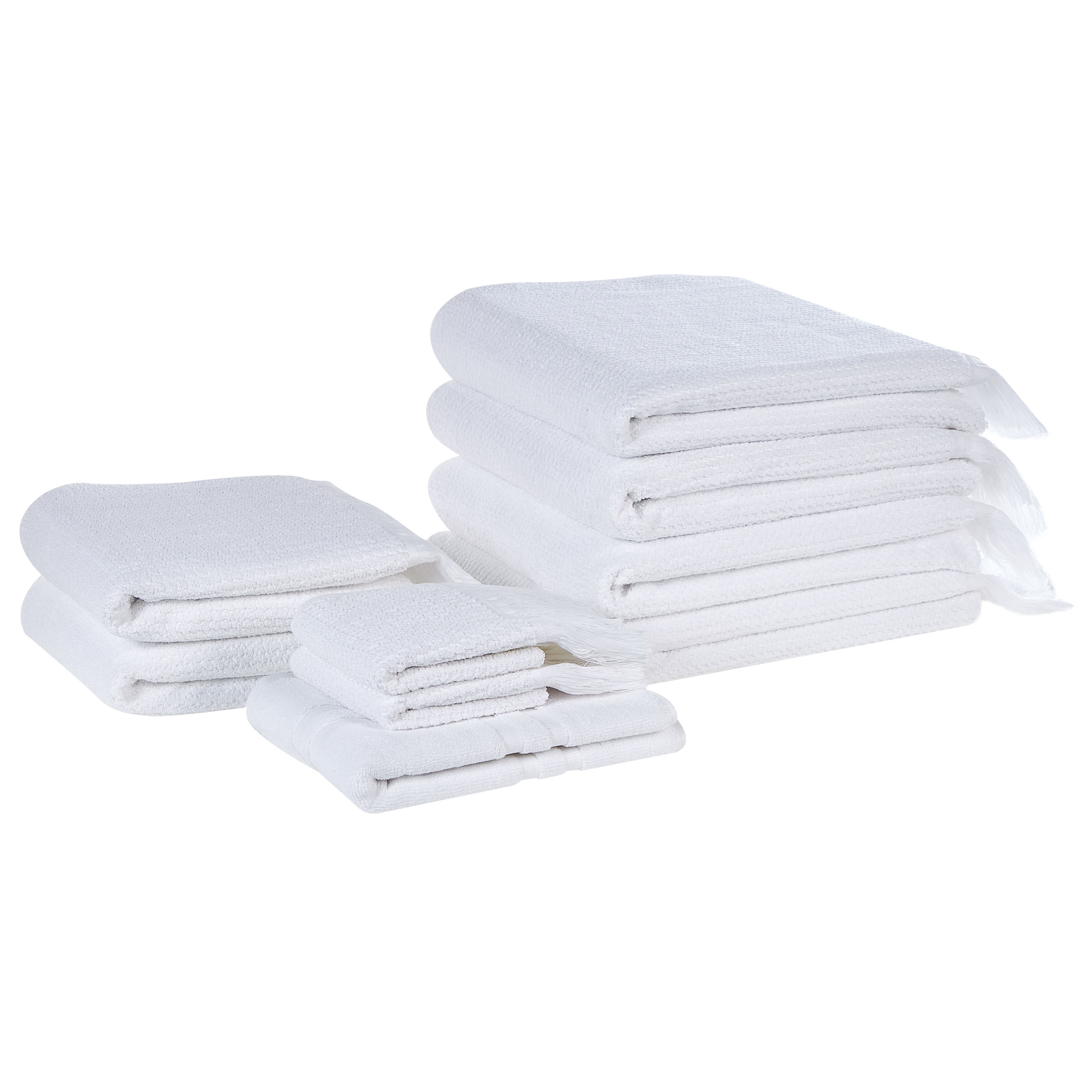 Handdoek set van 9 katoen wit ATIU