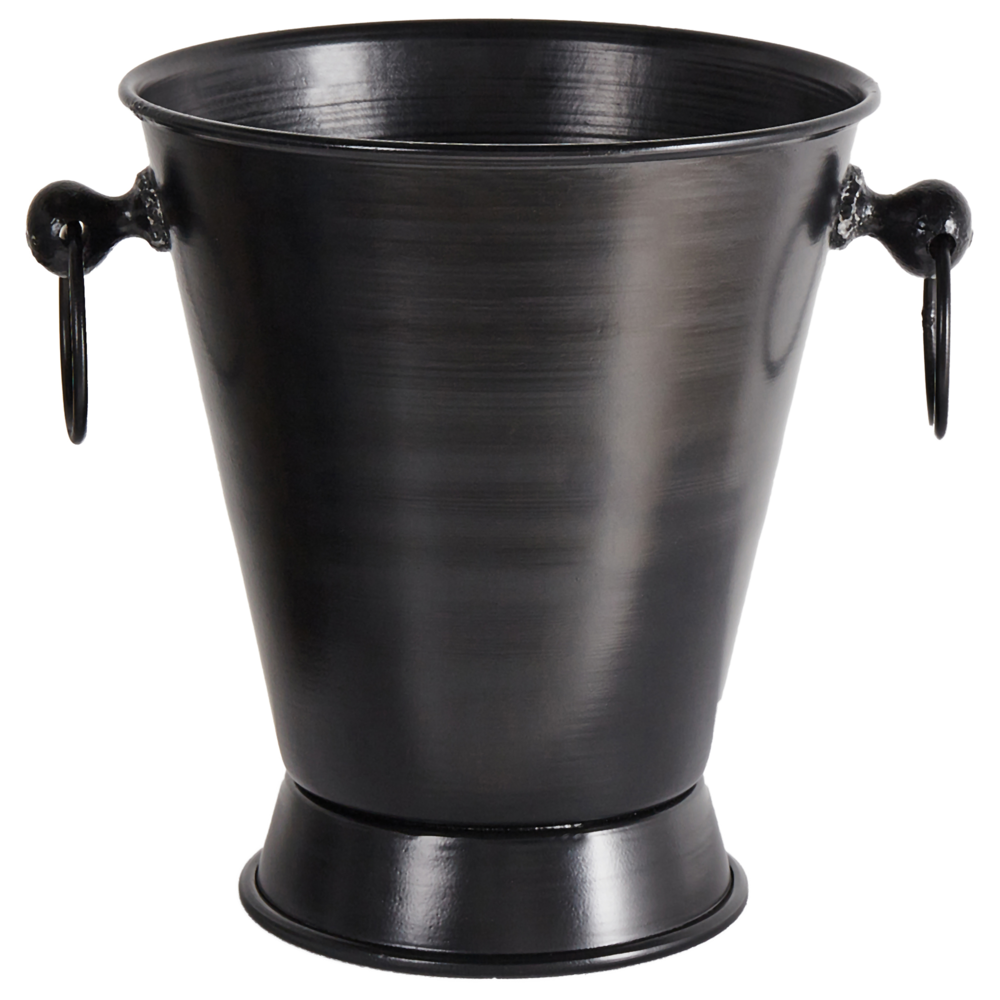 Image of Secchiello per il ghiaccio in metallo argentato con manici Modern Champagne Cooler Accessorio per la casa glamour