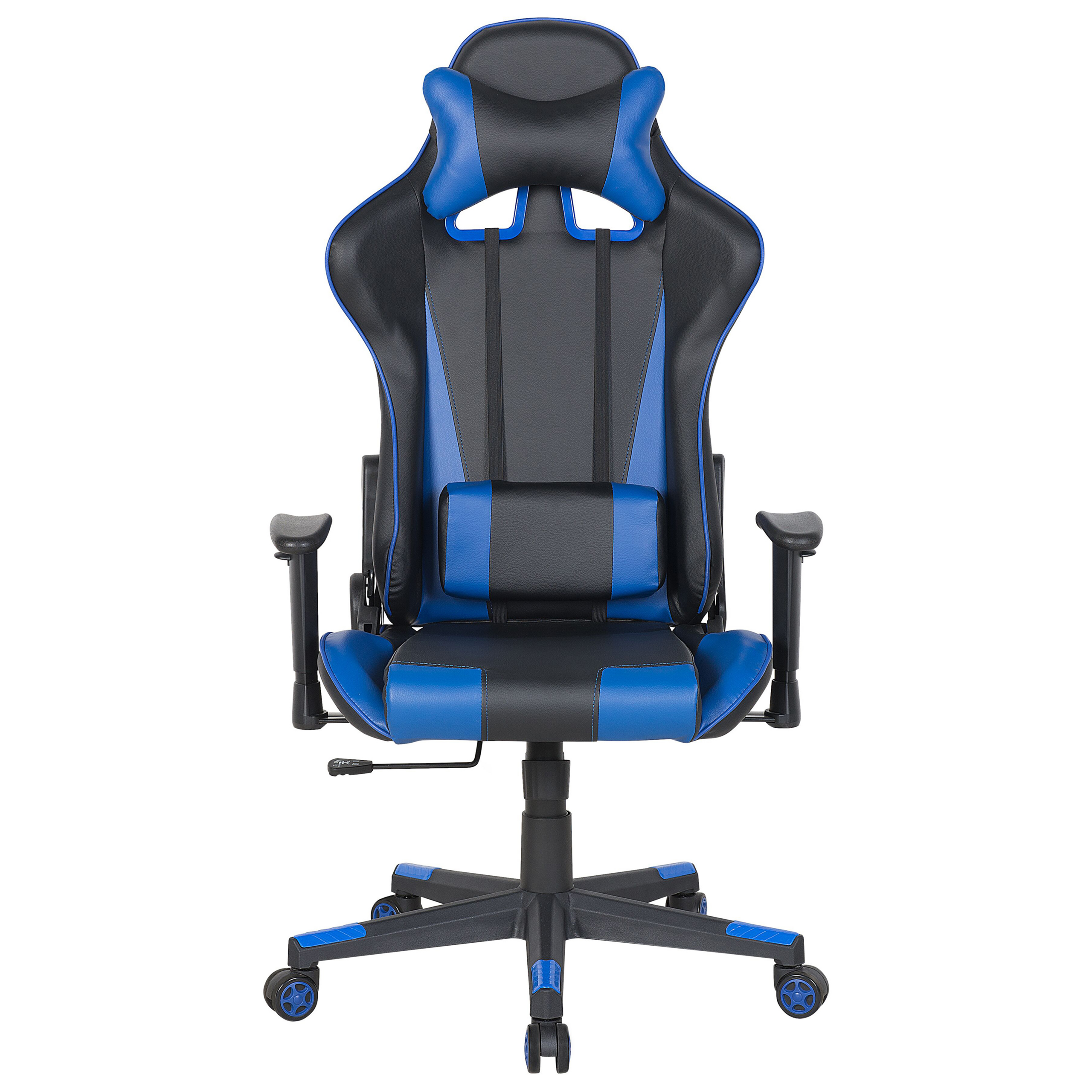 Scaun ergonomic GAMER Piele ecologică Albastru închis [4]