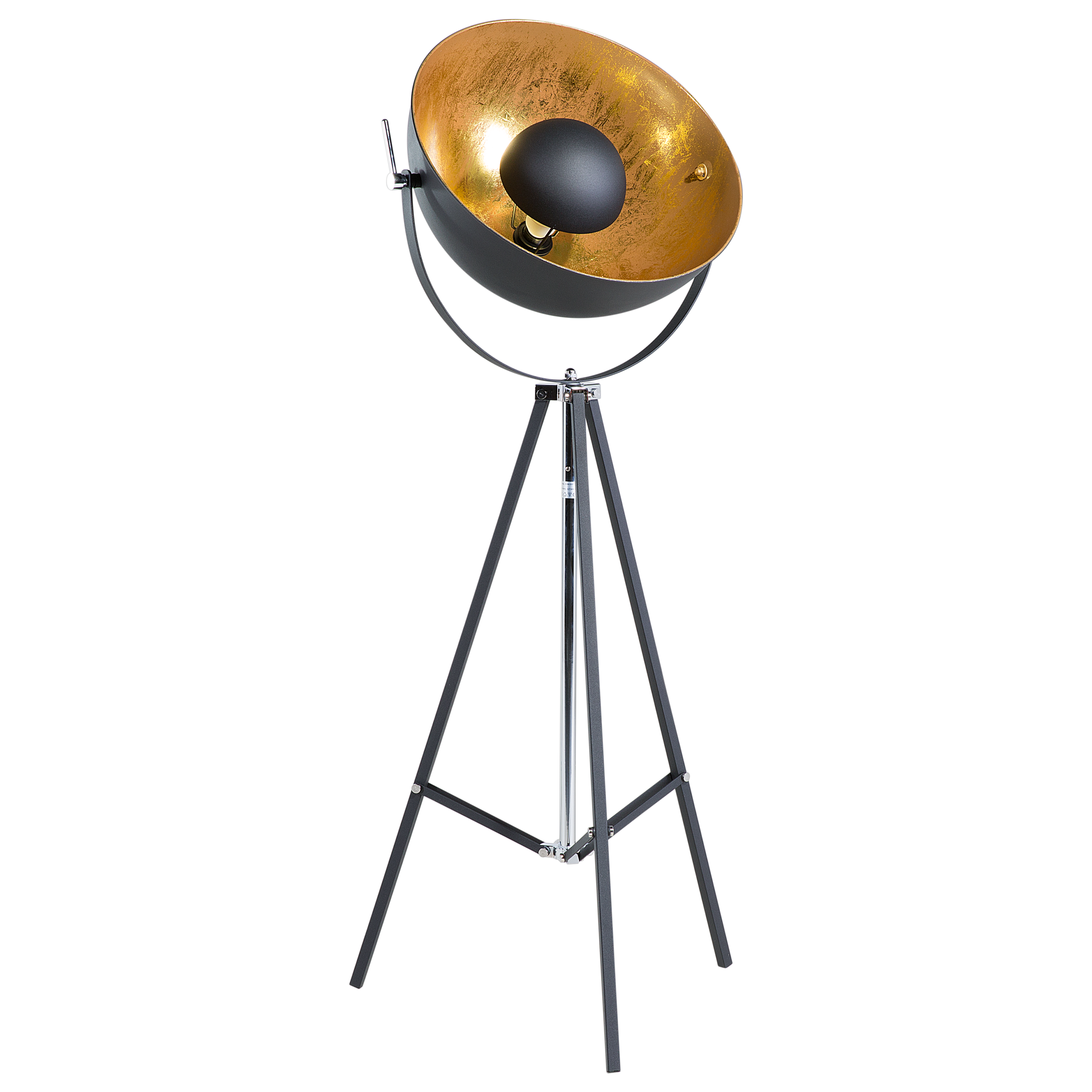 Staande lamp zwart/goud THAMES II
