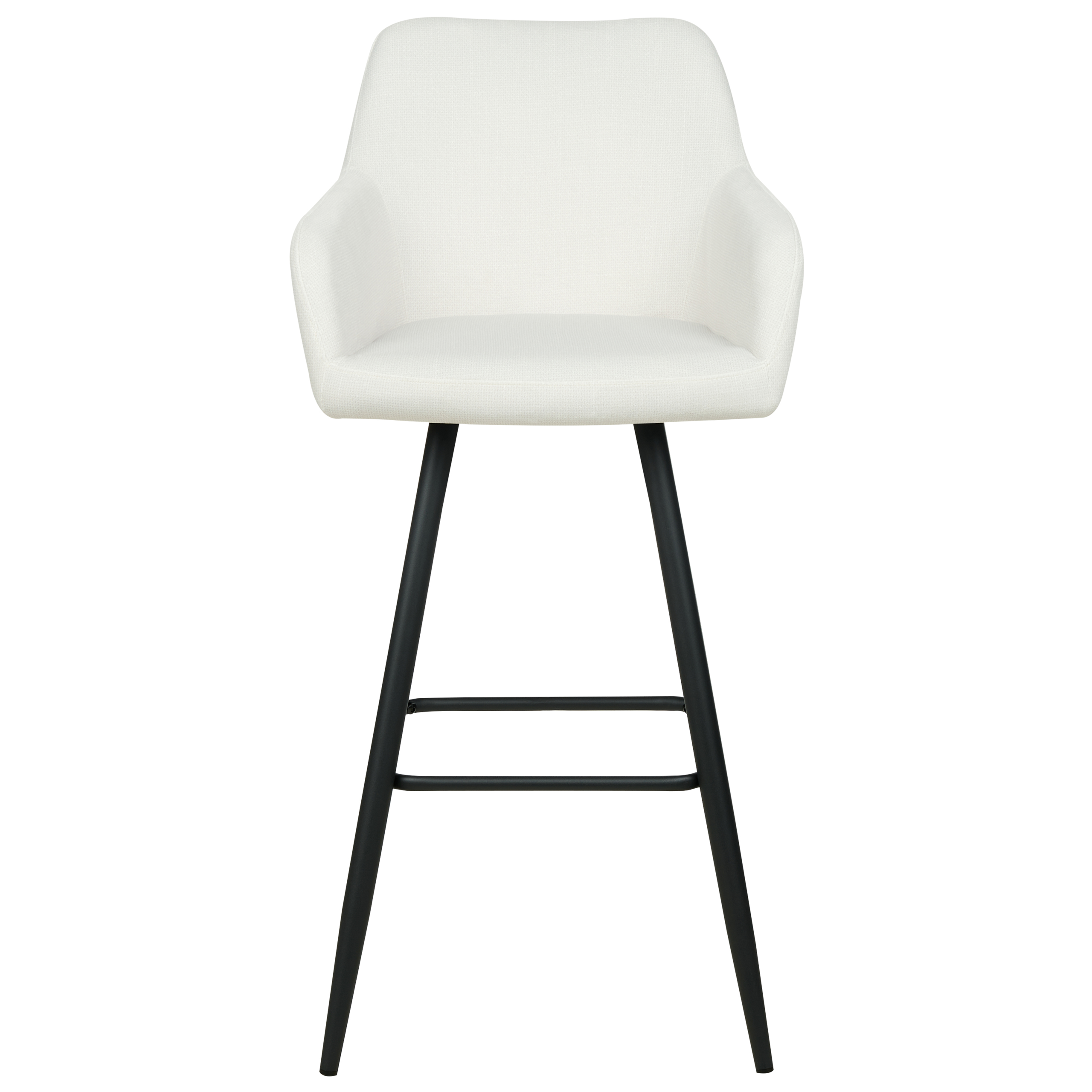 Set of 2 bar chairs CASMALIA Off-white Velvet [5]