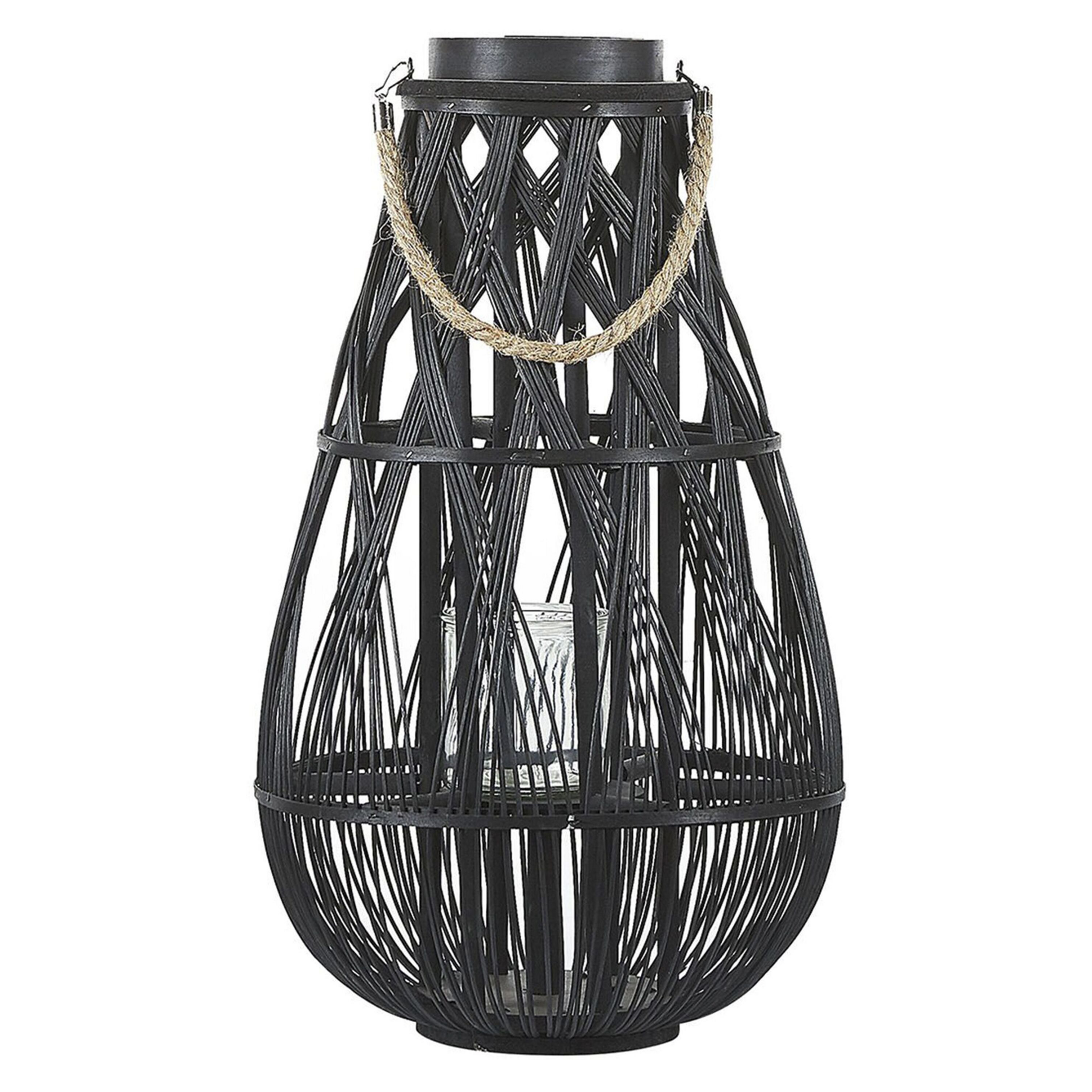 Lantaarn zwart 56 cm TONGA