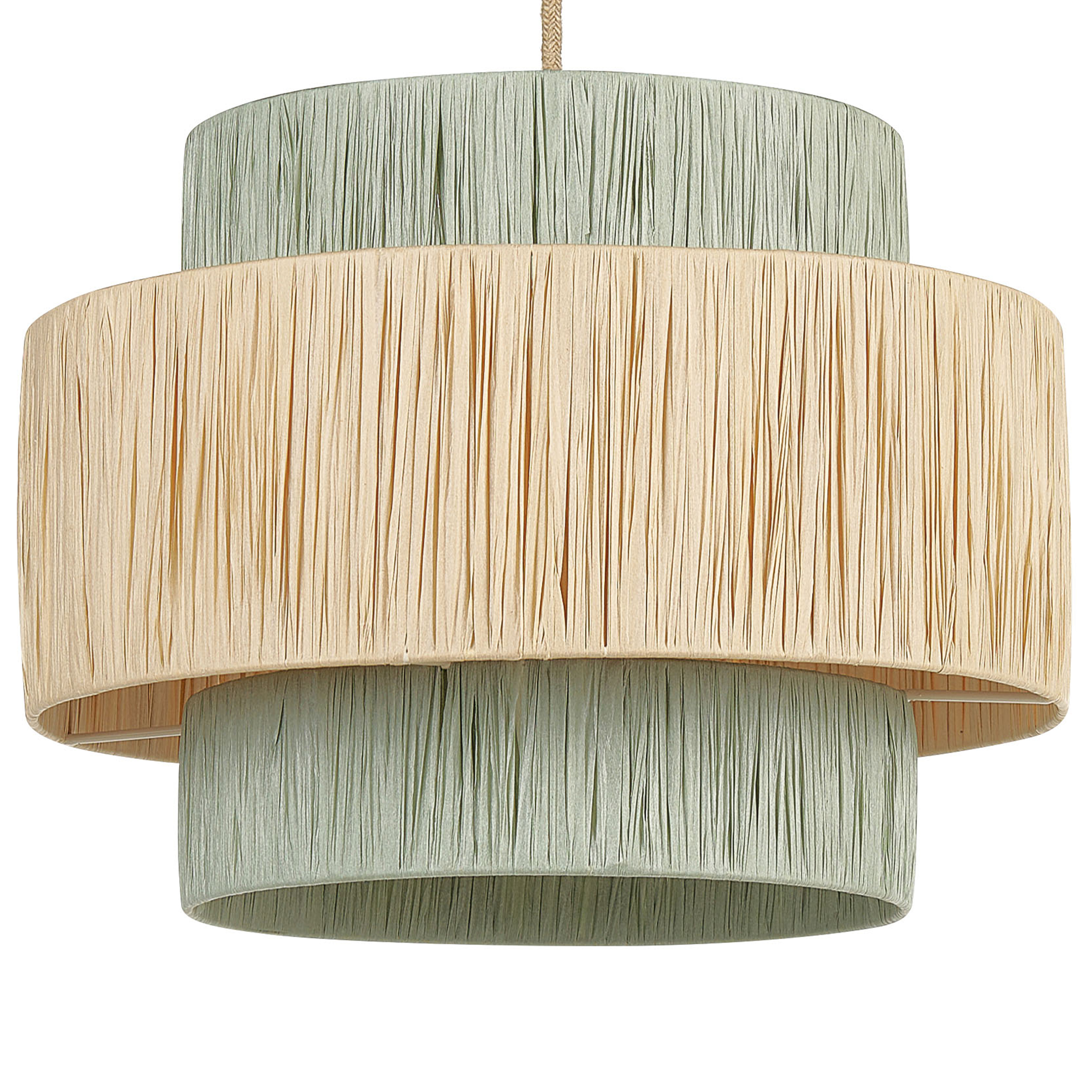 Hanglamp papier naturel/groen PALBRA
