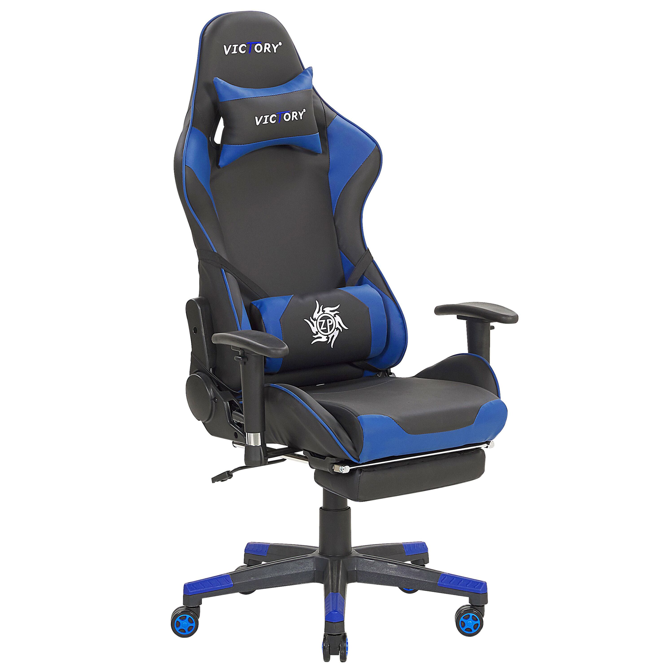 Gamestoel Kunstleer Blauw VICTORY