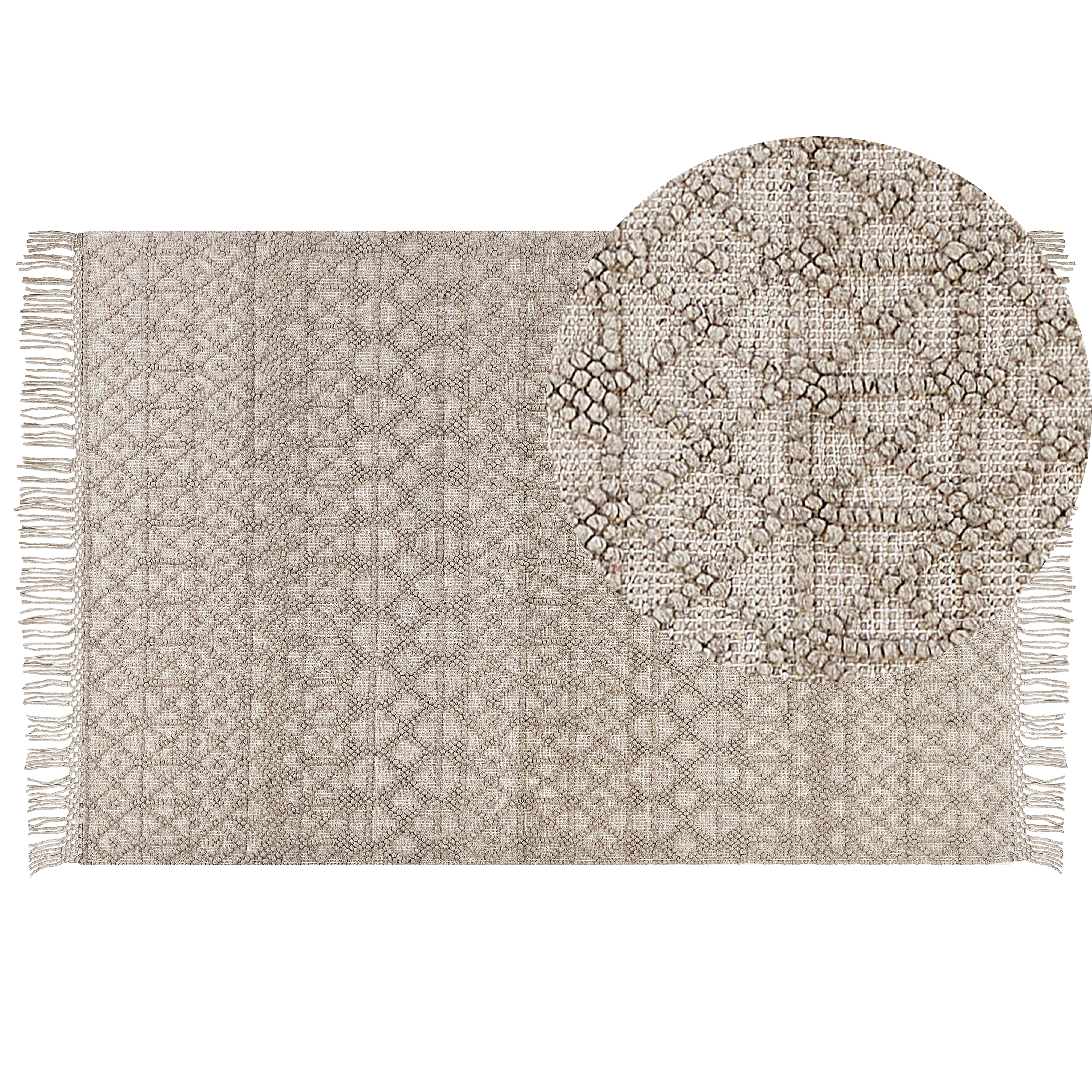 Vloerkleed wol beige 200 x 300 cm ALUCRA