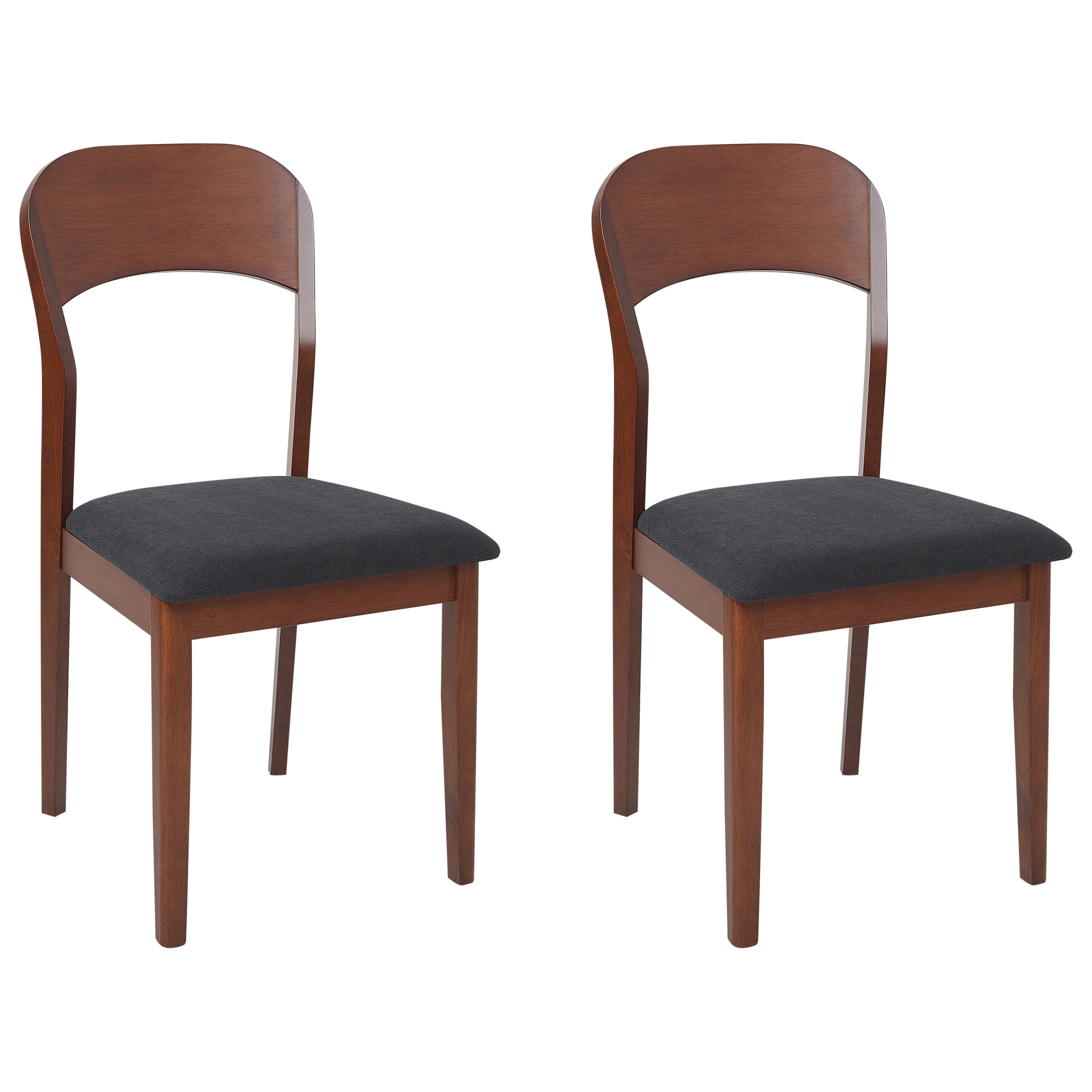 Eetkamerstoel Set van 2 Donkere houtkleur ALVIN
