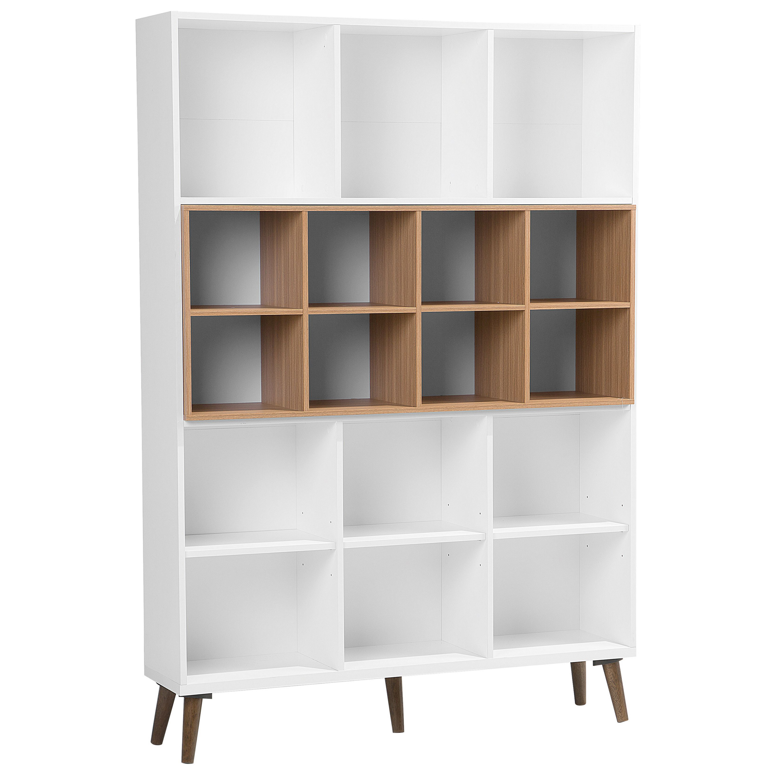 Beliani ALLOA - Boekenkast-Lichte houtkleur-Spaanplaat - Beliani ALLOA - Boekenkast-Lichte houtkleur-Spaanplaat -