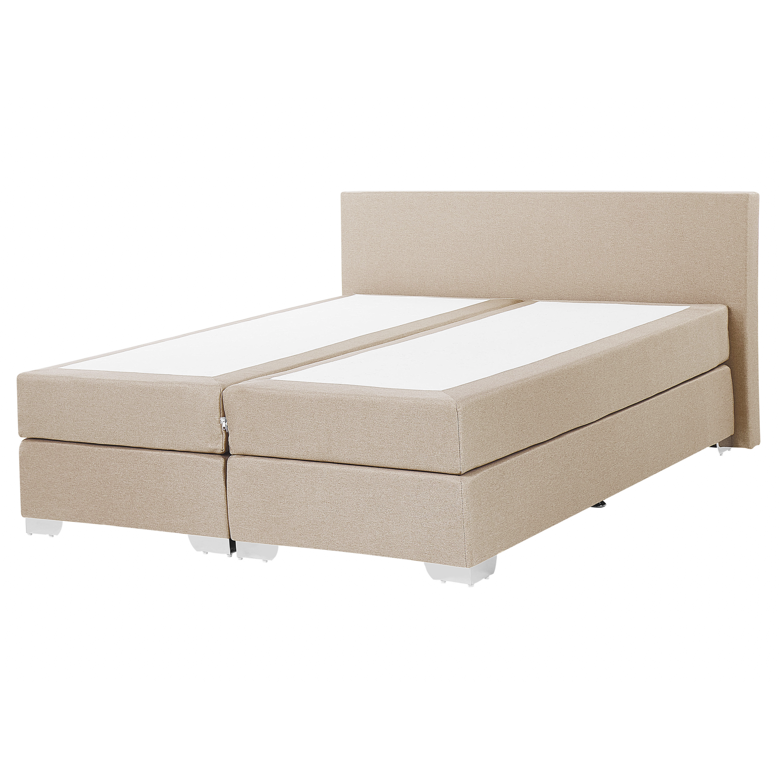 Boxspring stof beige 160 x 200 cm PRESIDENT