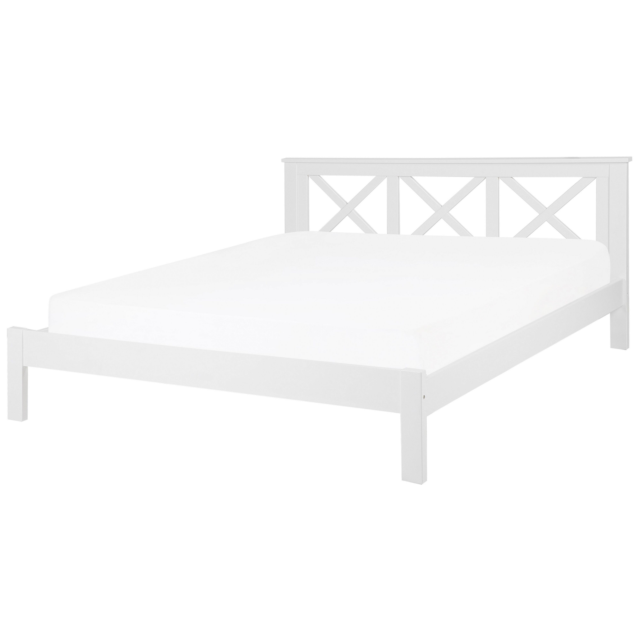 Bed hout wit 180 x 200 cm TANNAY