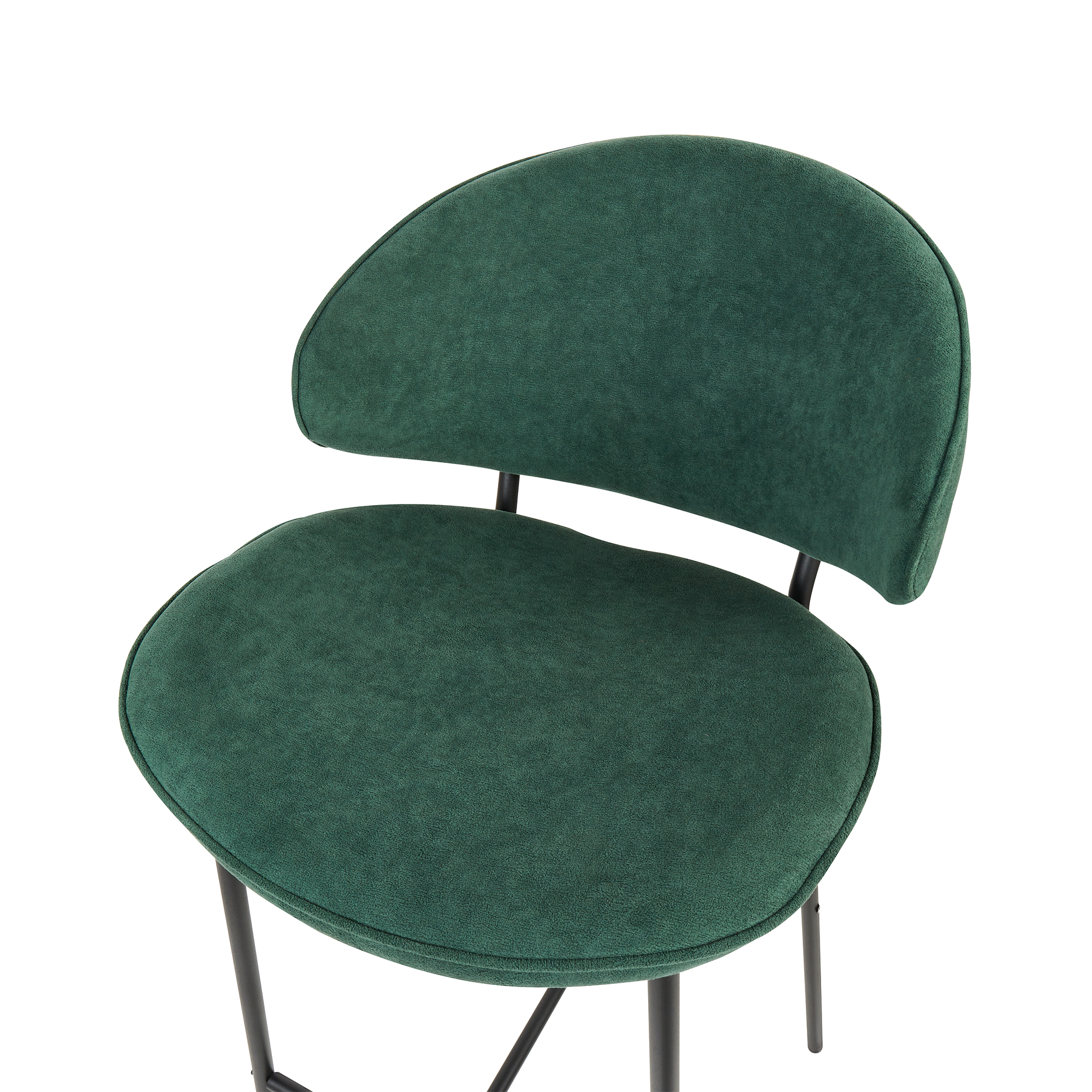 Set of 2 bar chairs KIANA Dark Green [7]