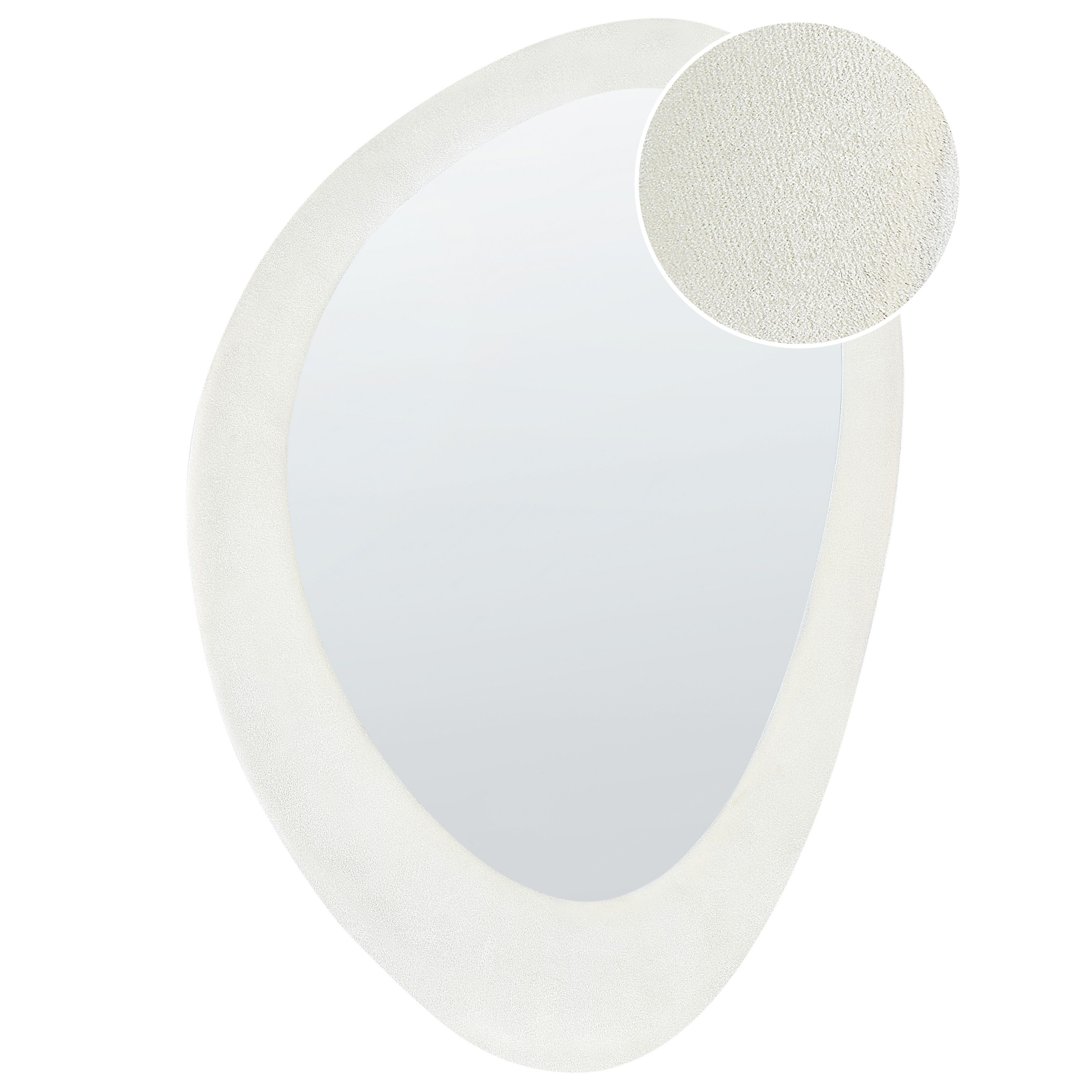 Beliani - Veludo Espelho 90 cm Branco creme AUDES