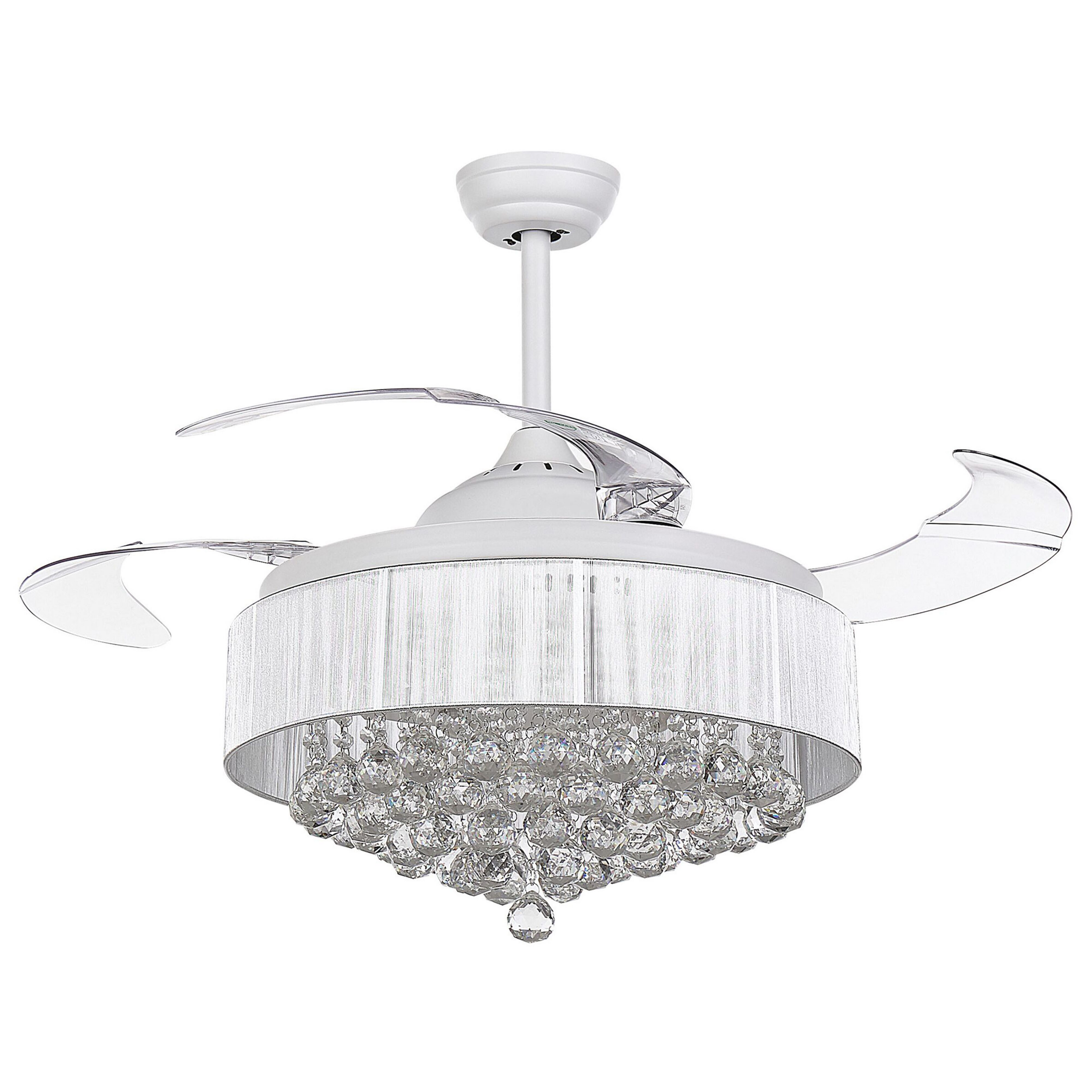 Plafondventilator met lamp wit PEEL