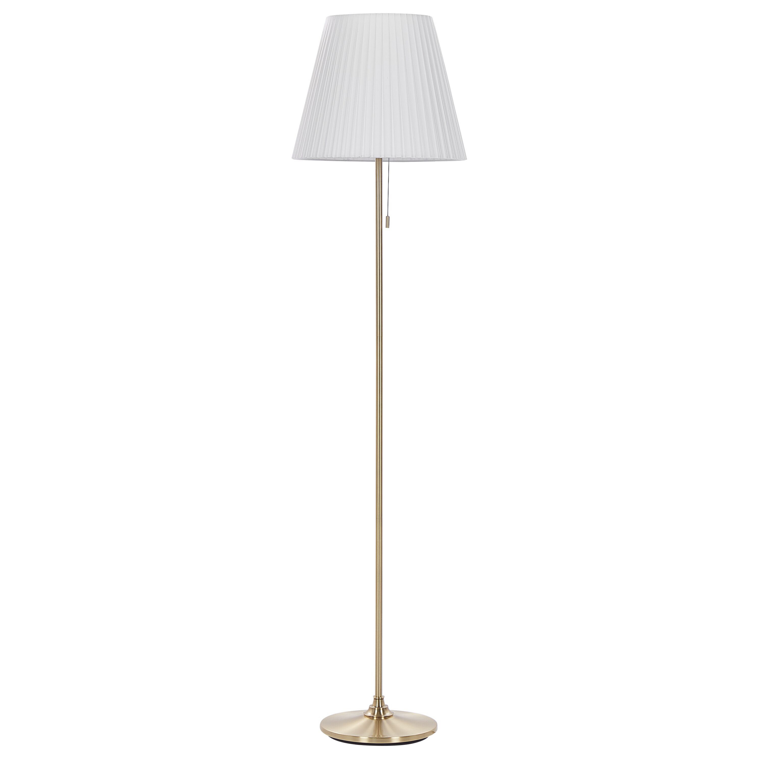 Staande lamp koper/wit TORYSA