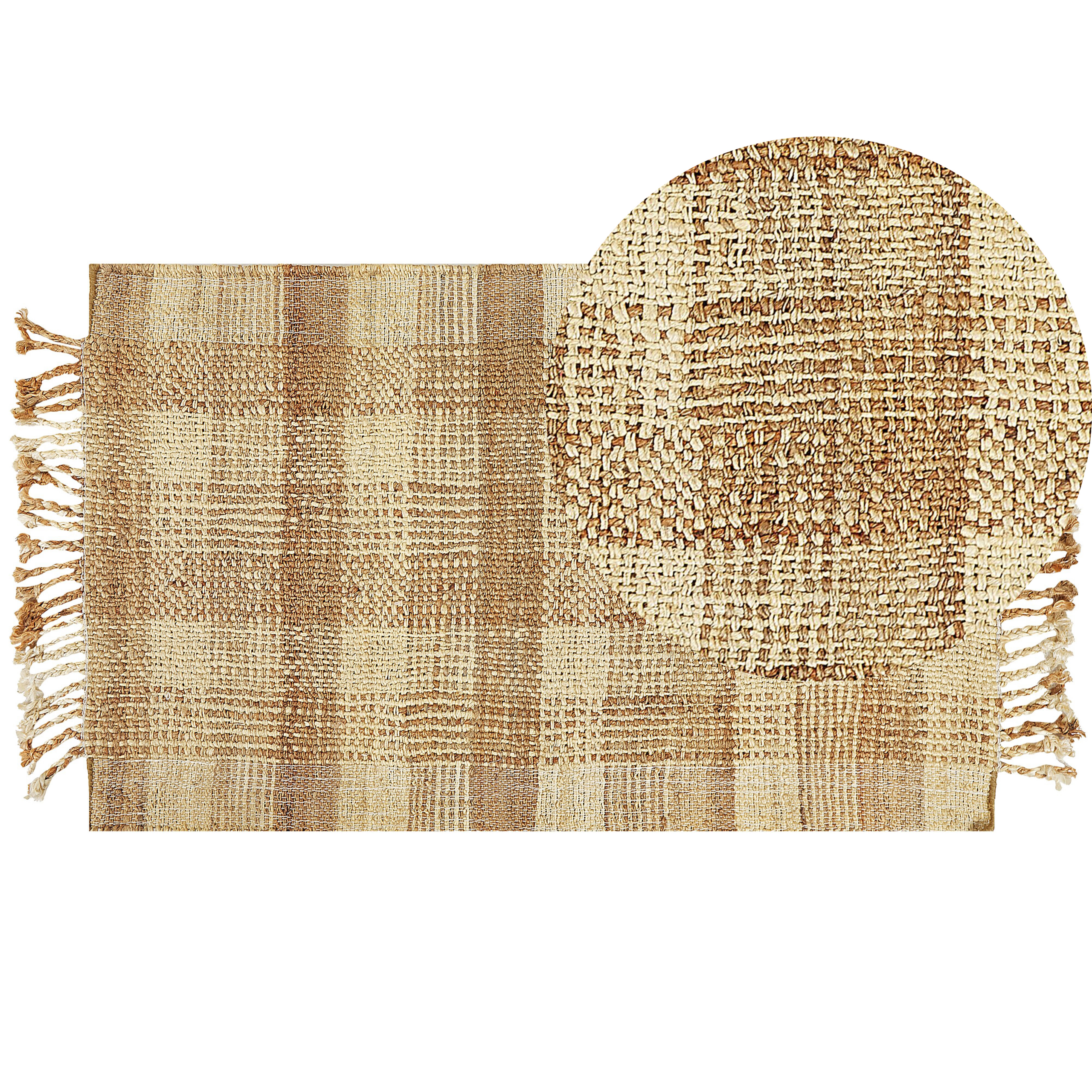 Vloerkleed jute beige 80 x 150 cm BERISSA