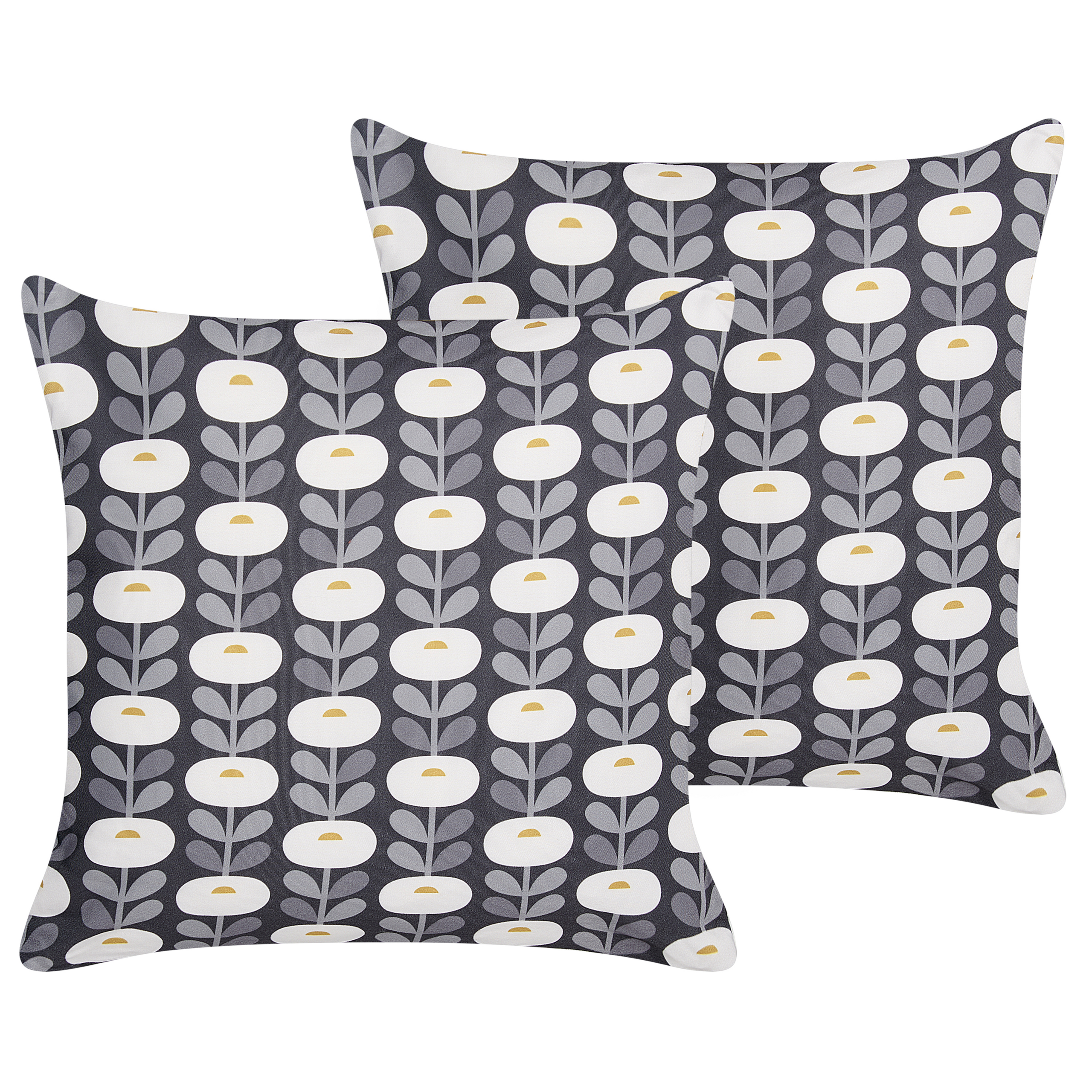 Tuinkussen set van 2 geometrisch grijs 45 x 45 cm VALSORDA