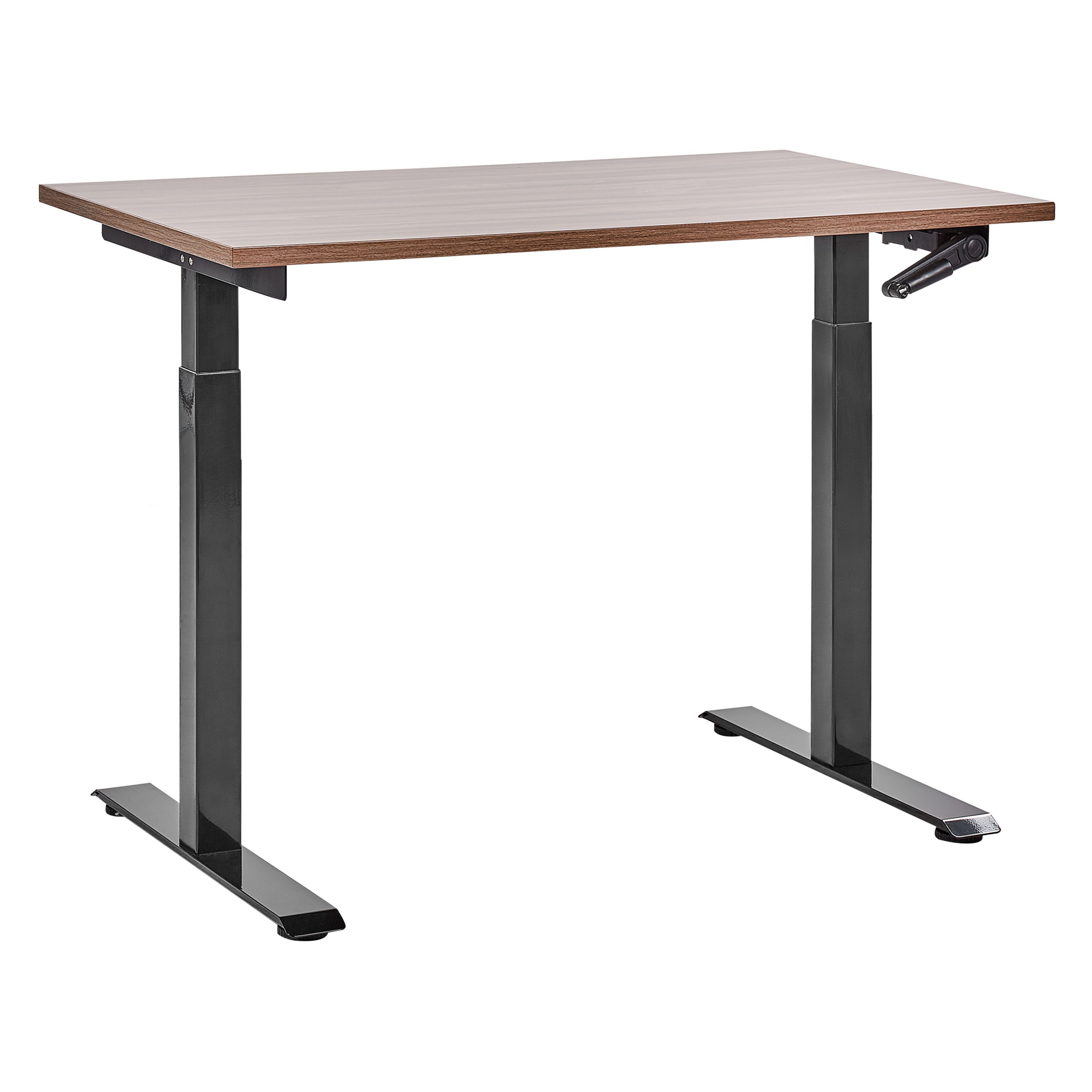 Verstelbaar bureau Handmatig 120 x 72 cm Donkere houtkleur DESTINES Diverse Formaten