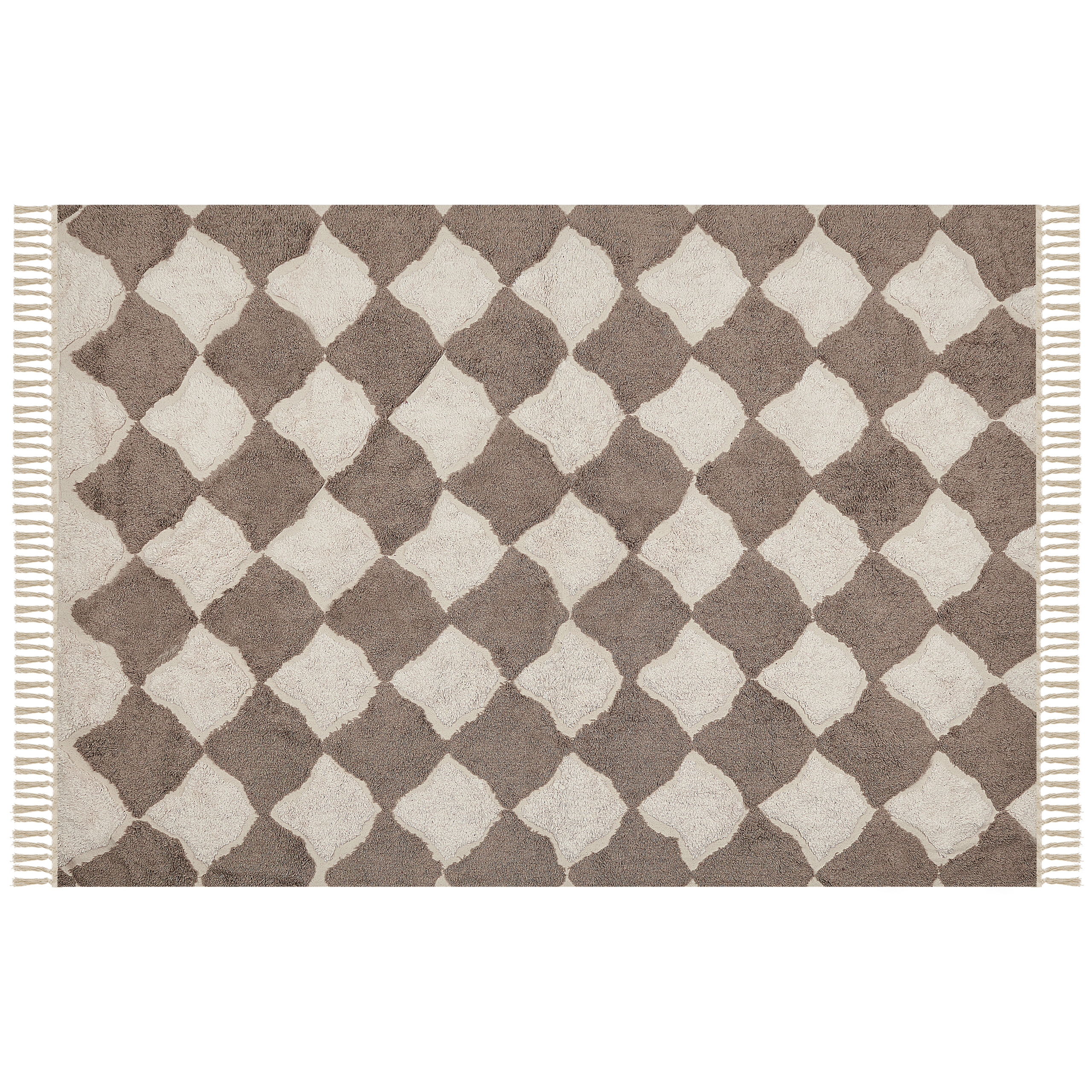 Vloerkleed katoen bruin/beige 160 x 230 cm SINOP