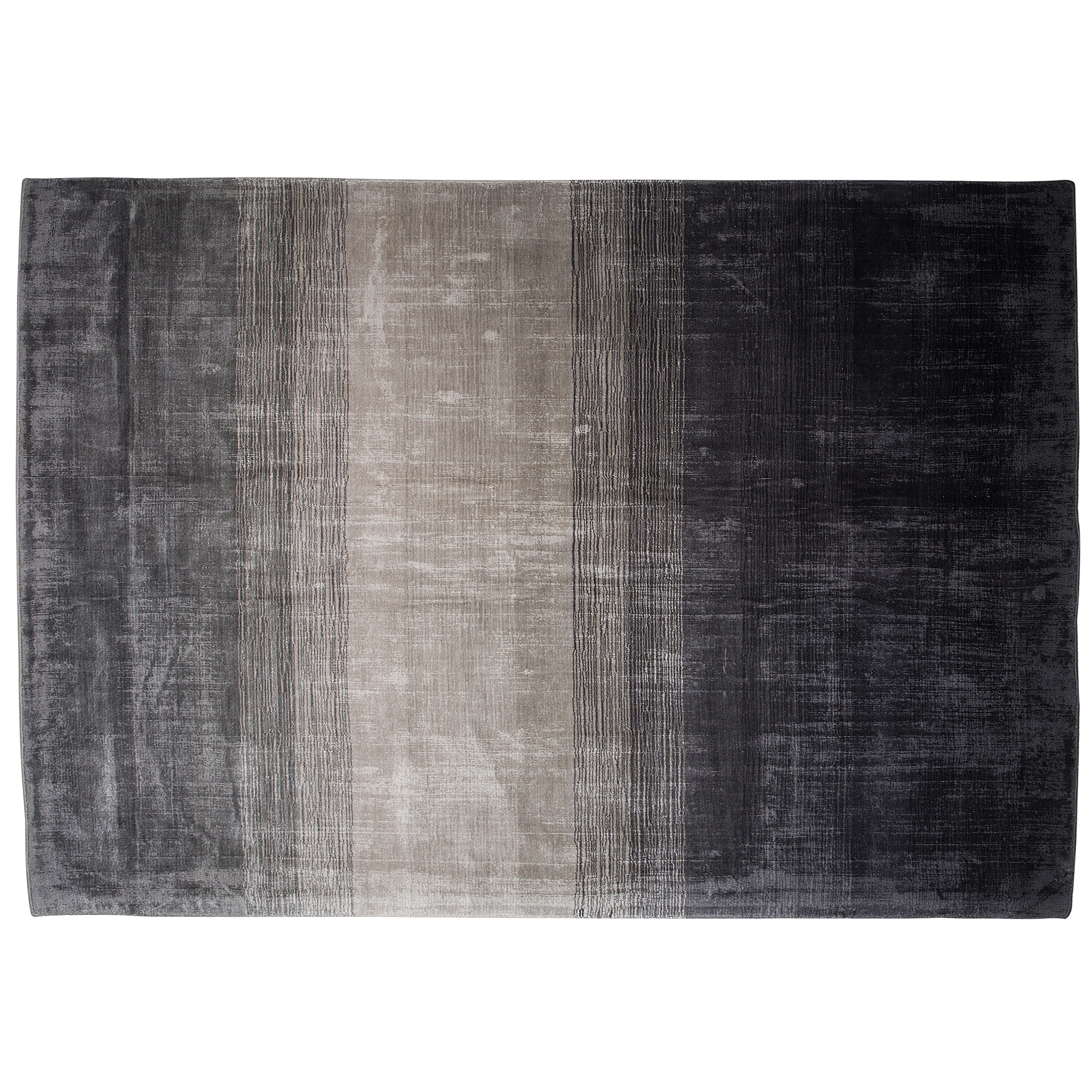 Vloerkleed viscose grijs/zwart 160 x 230 cm ERCIS