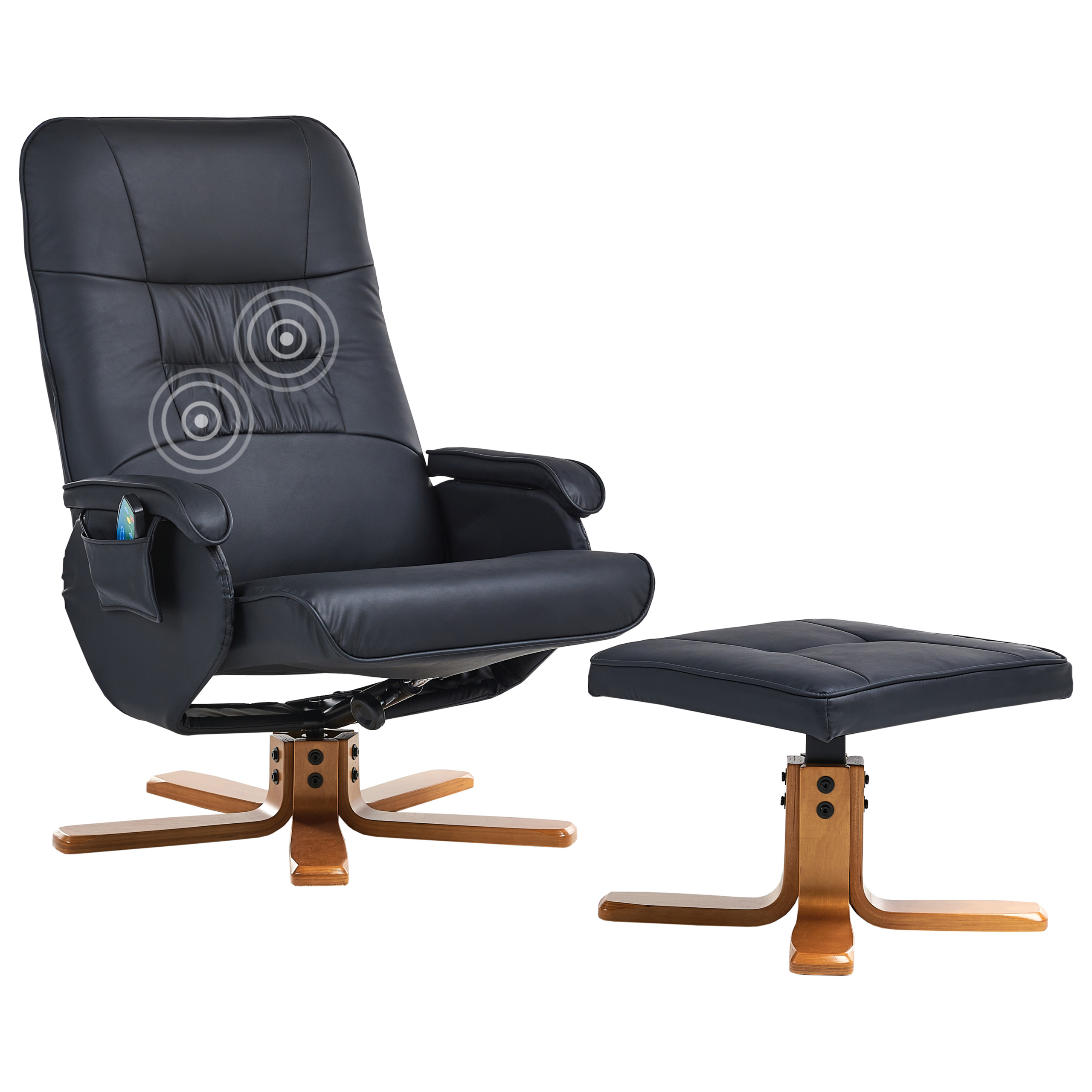 Massagestoel Kunstleer Zwart RELAXPRO
