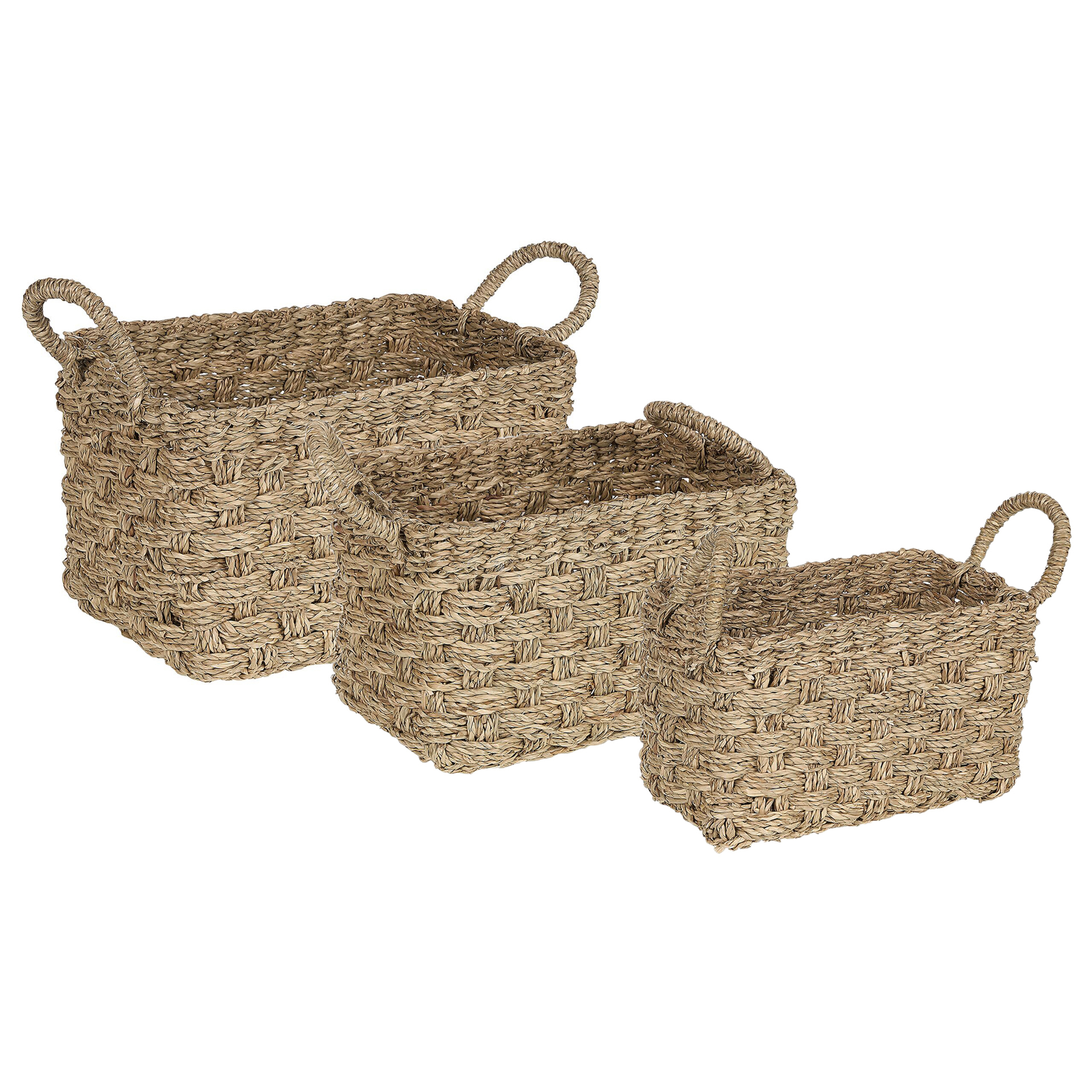 Mand set van 3 zeegras HOIAN