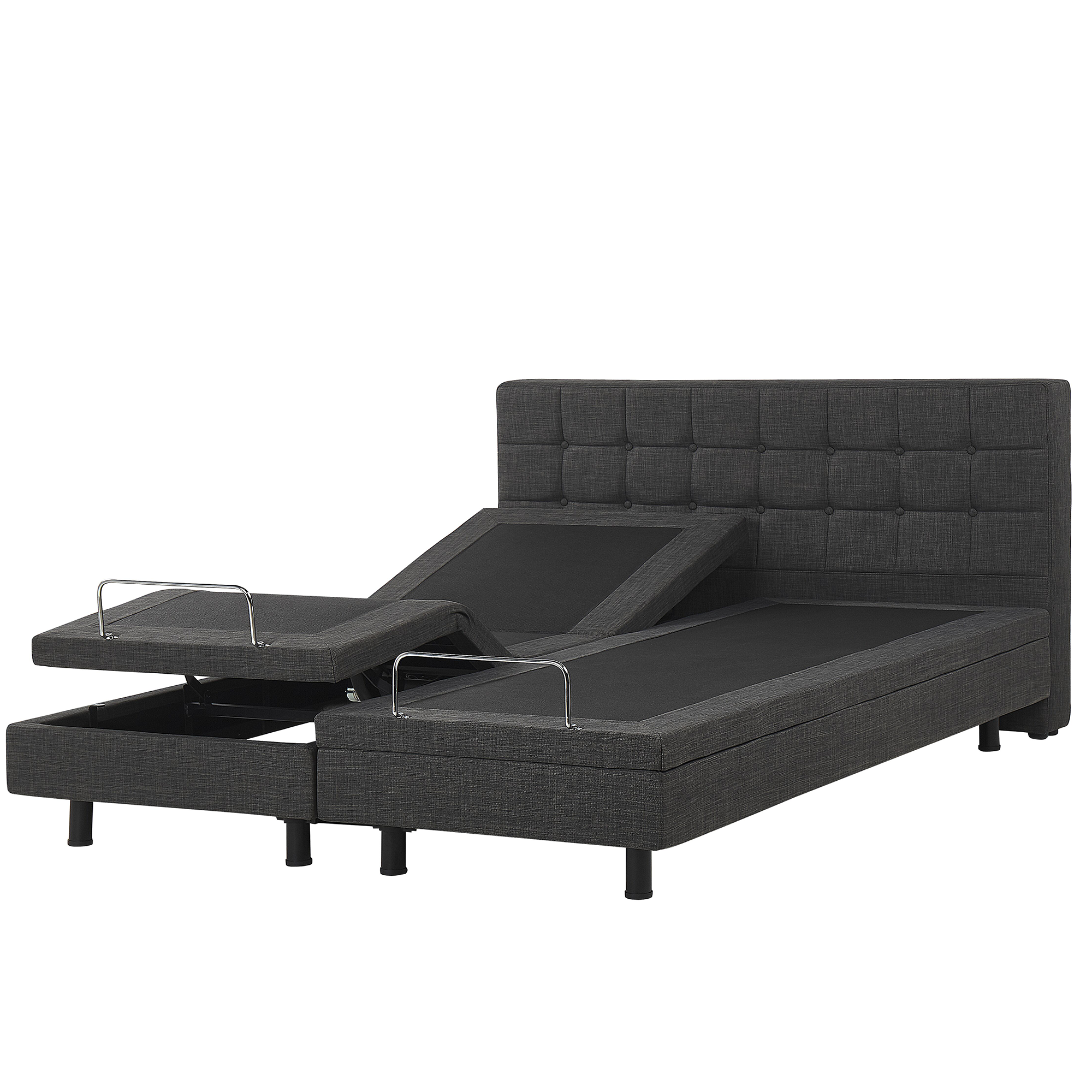 Bed stof grijs 180 x 200 cm DUKE