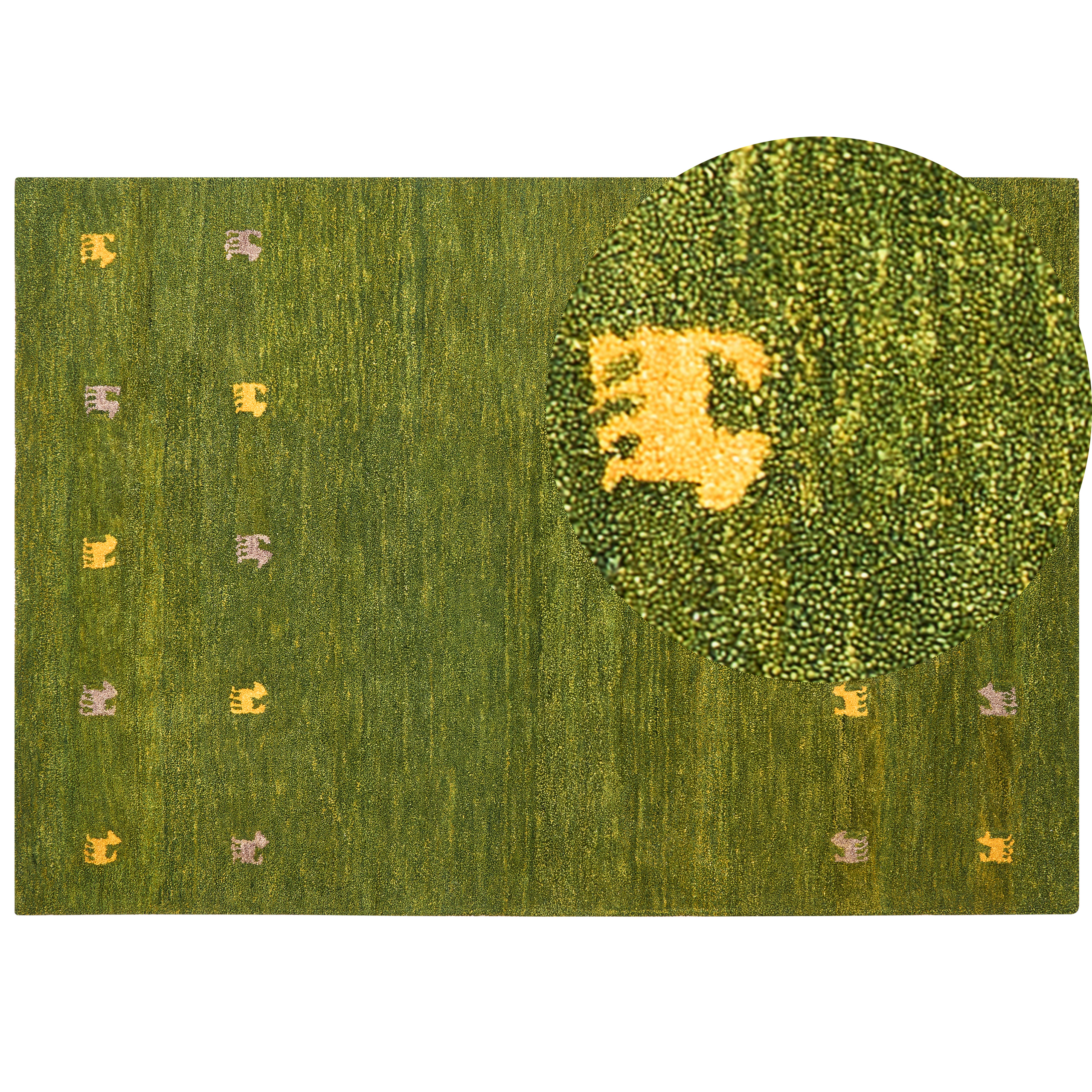 Vloerkleed gabbeh groen 160 x 230 cm YULAFI