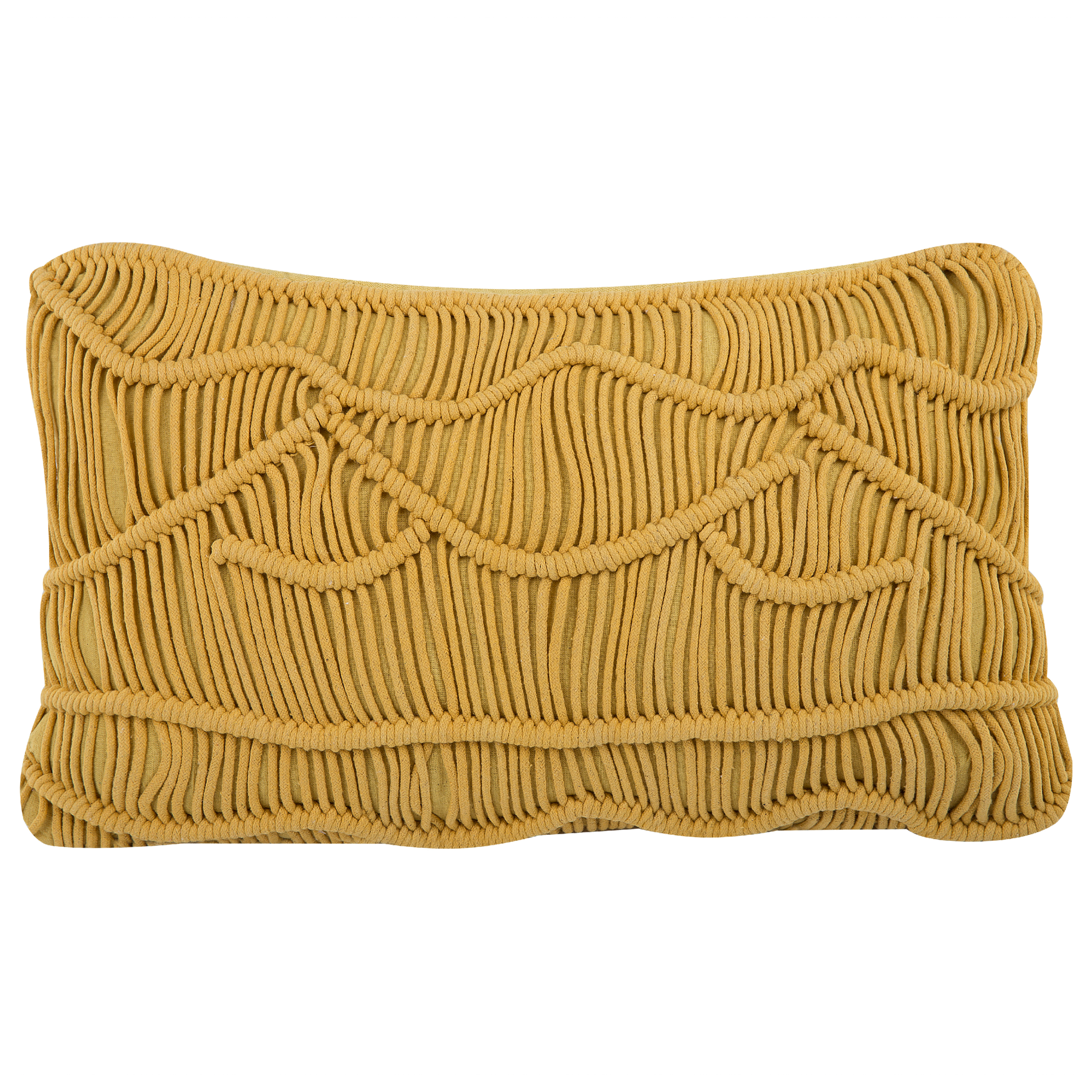 Sierkussen Macramé Katoen Geel KIRIS 30 x 50 cm