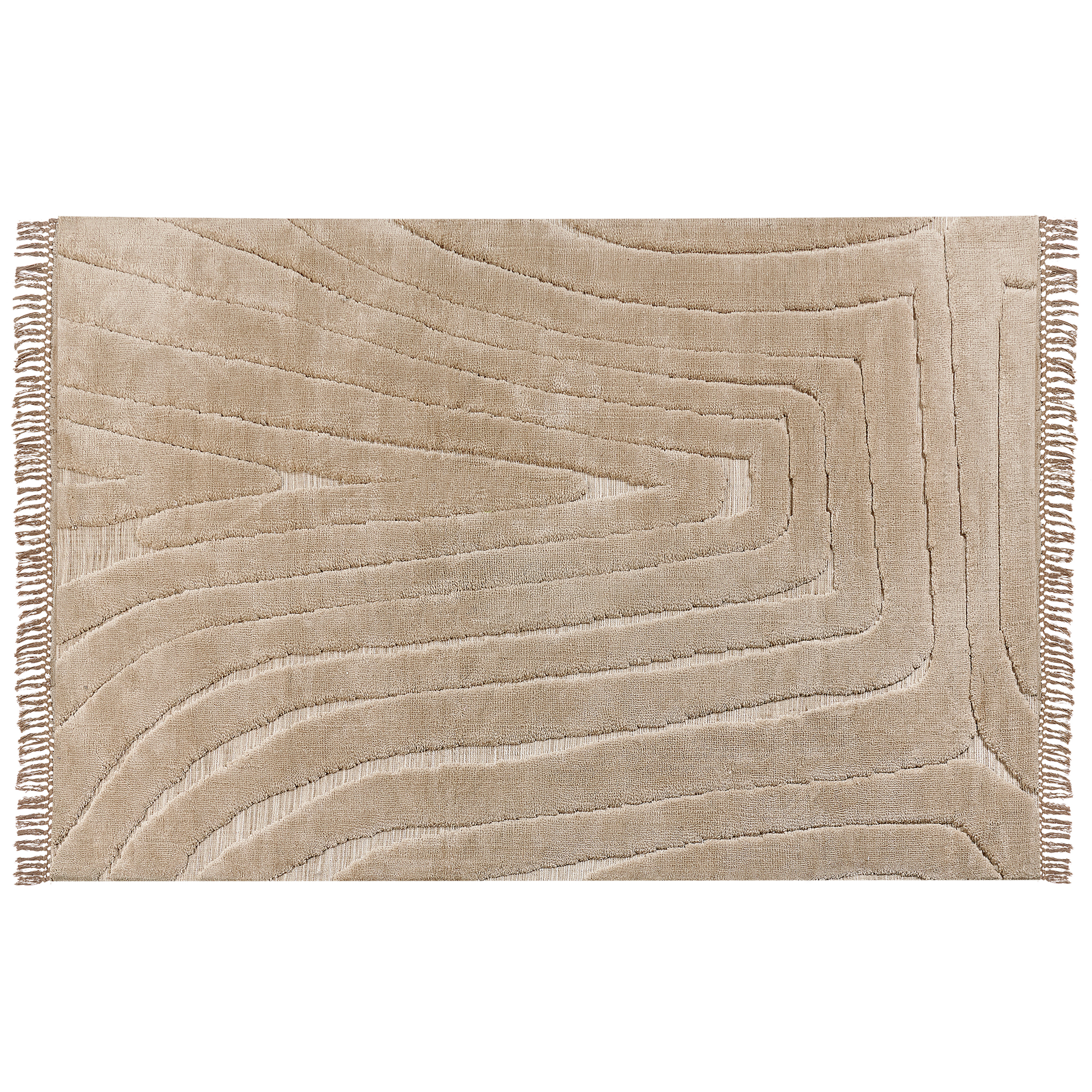 Vloerkleed polyester beige 200 x 300 SAZOO