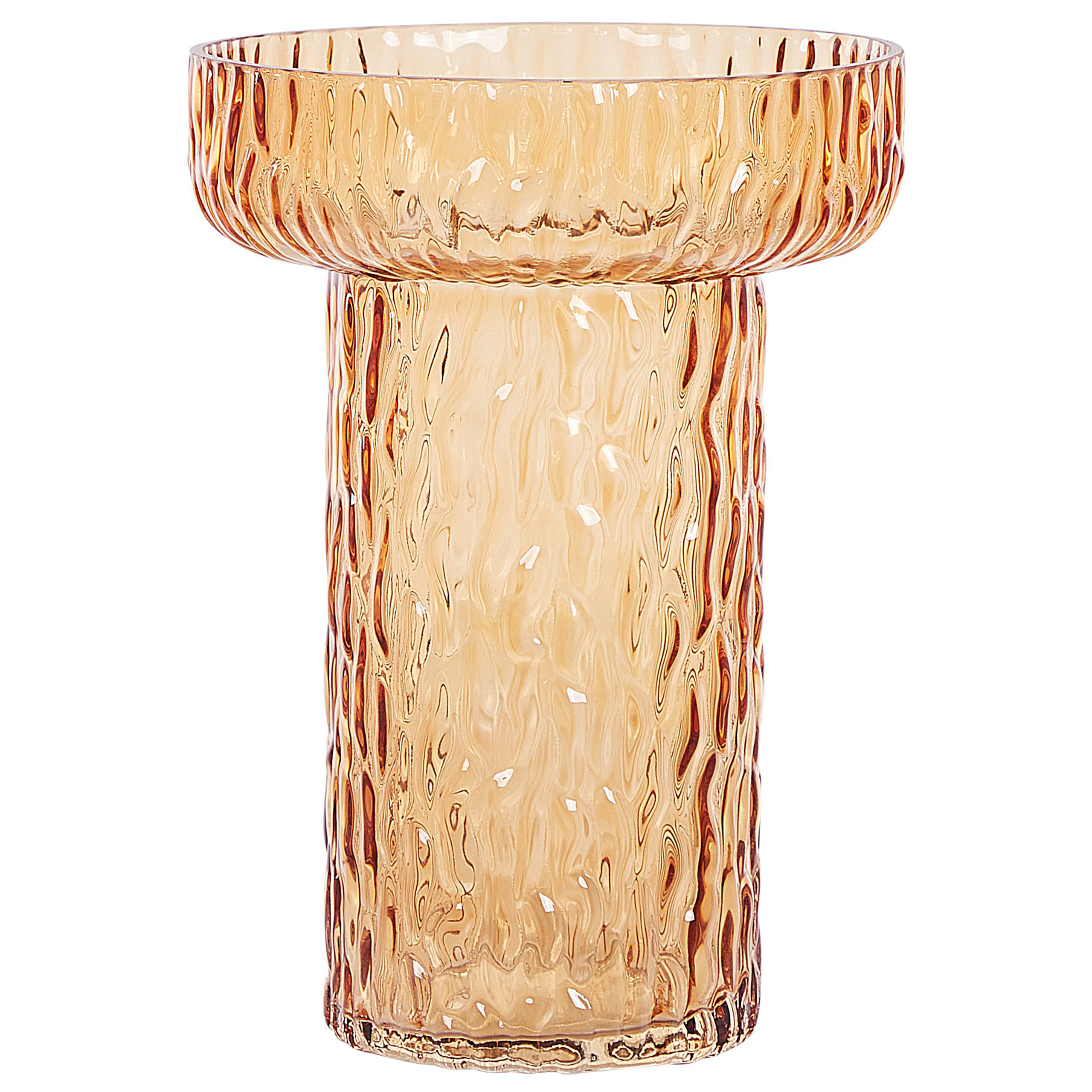 Glas Bloemenvaas 20 cm Oranje PLATANIA