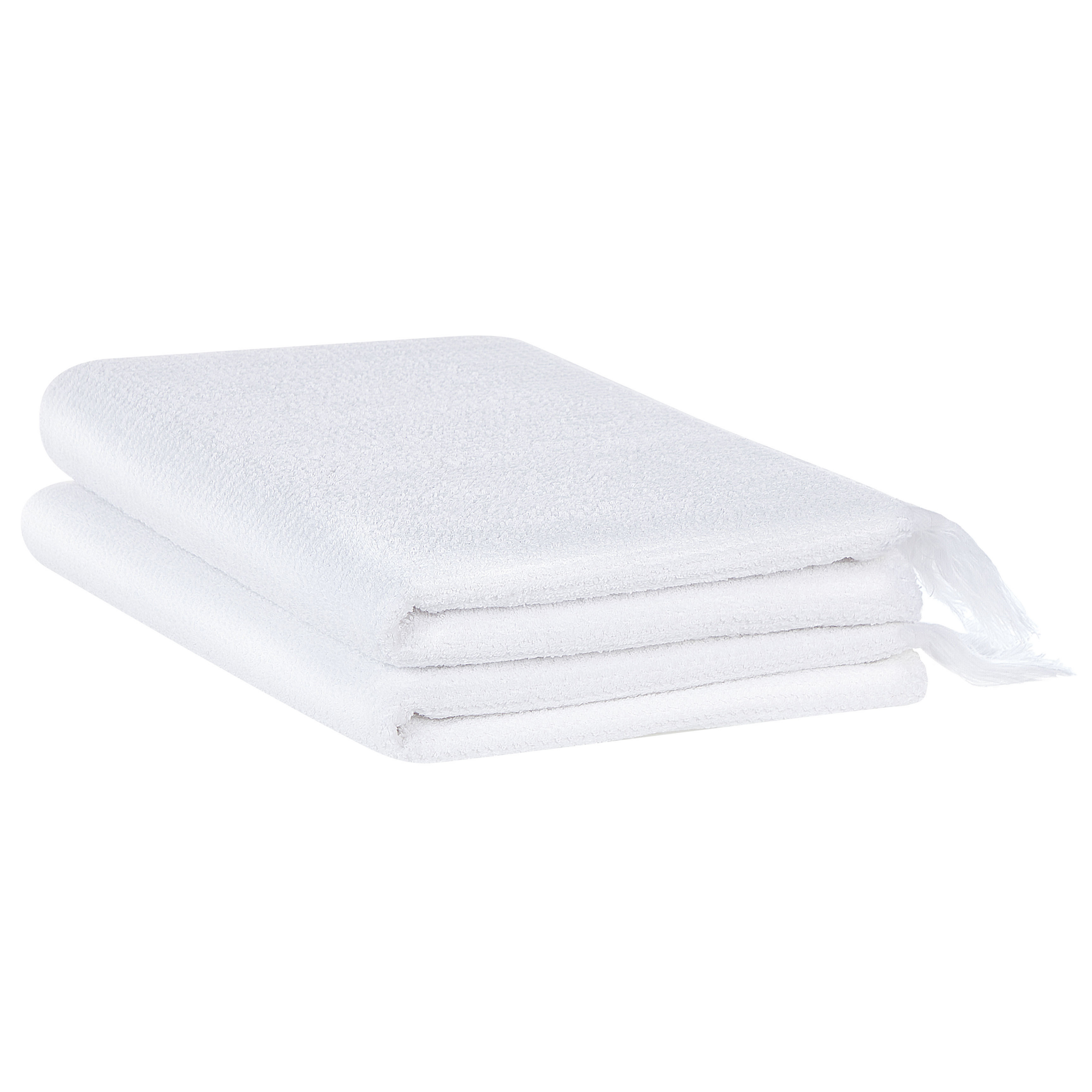 Handdoek set van 2 katoen wit ATIU