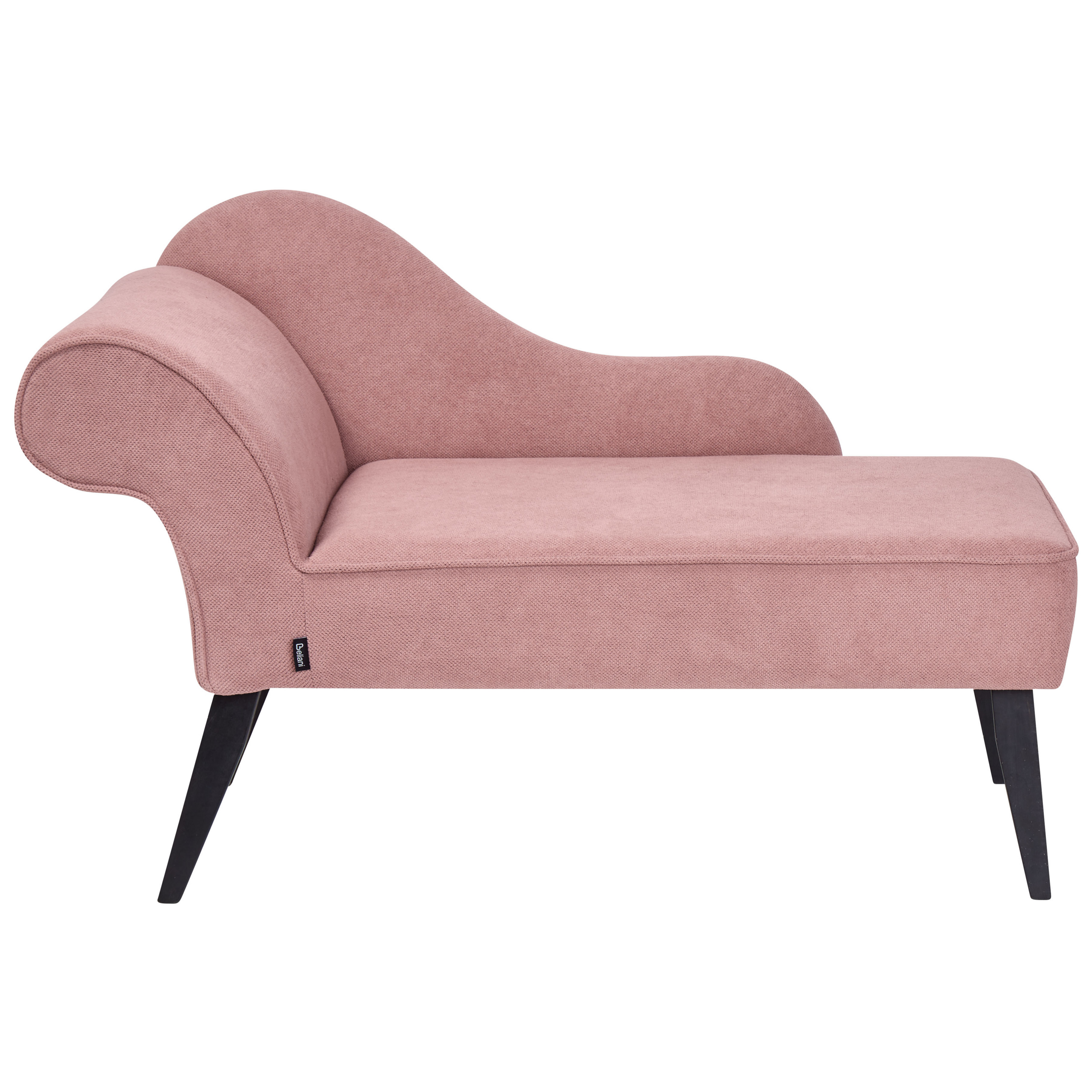 Chaise longue stof roze linkszijdig BIARRITZ