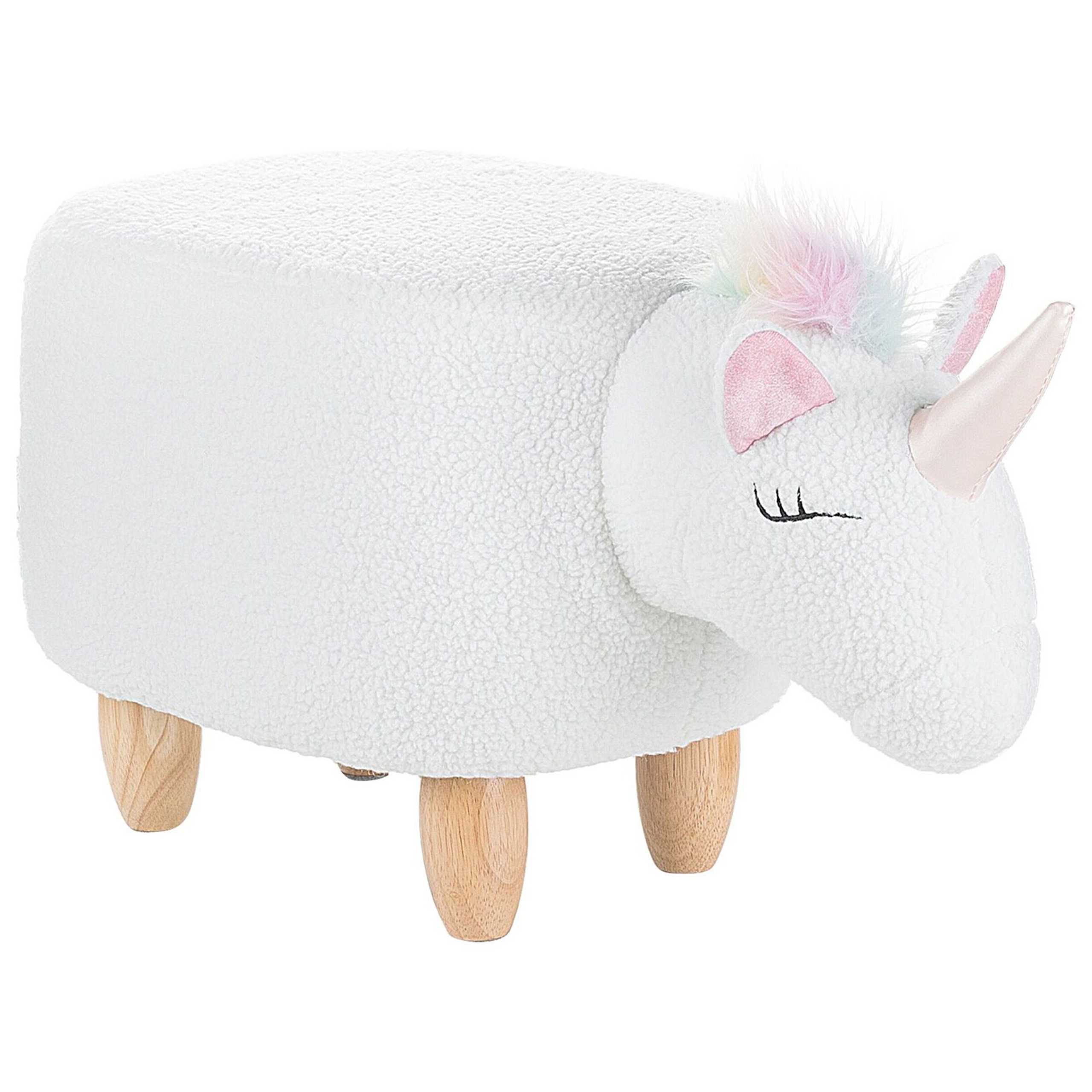 Hocker stof wit UNICORN