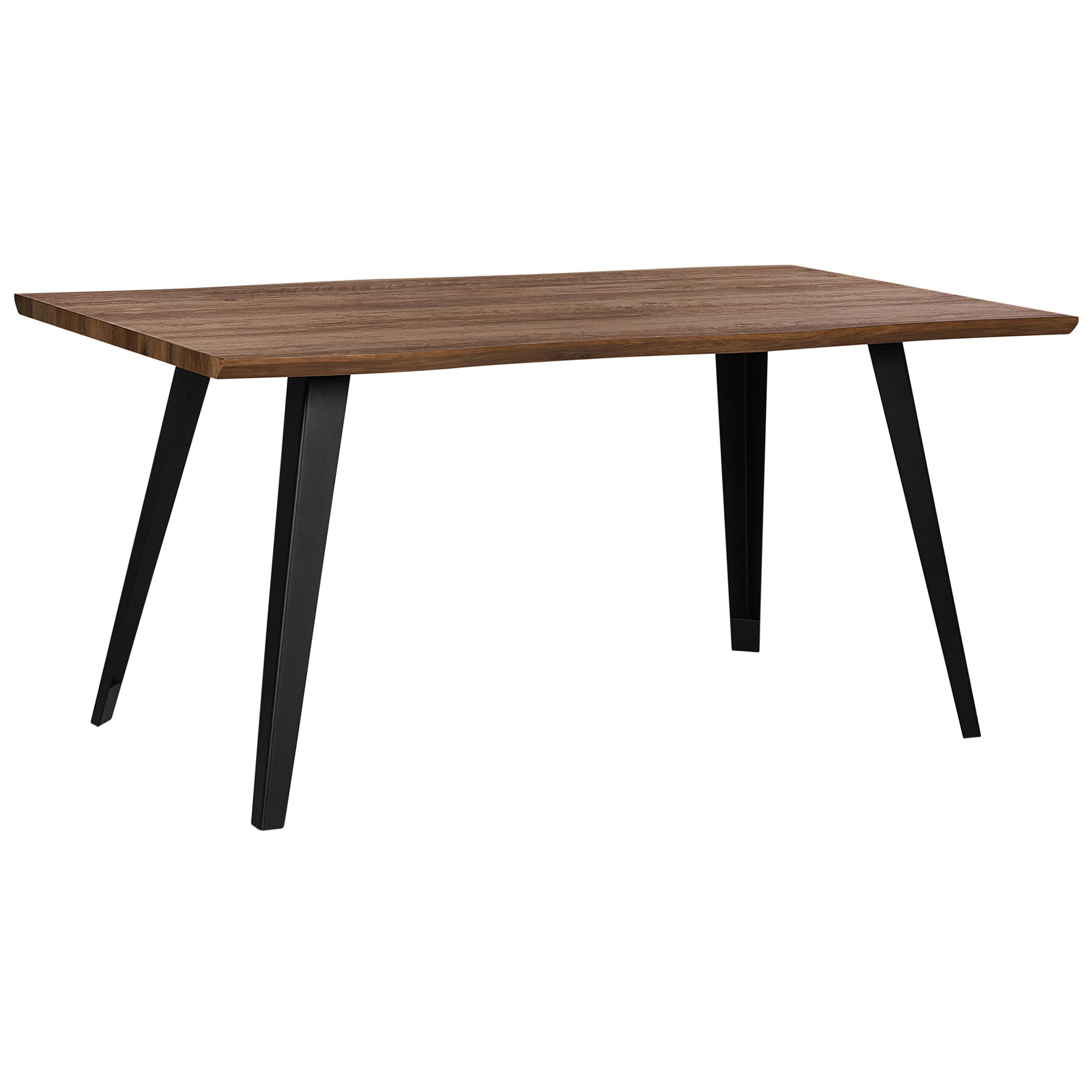 Eettafel donkerbruin/zwart 160 x 90 cm WITNEY