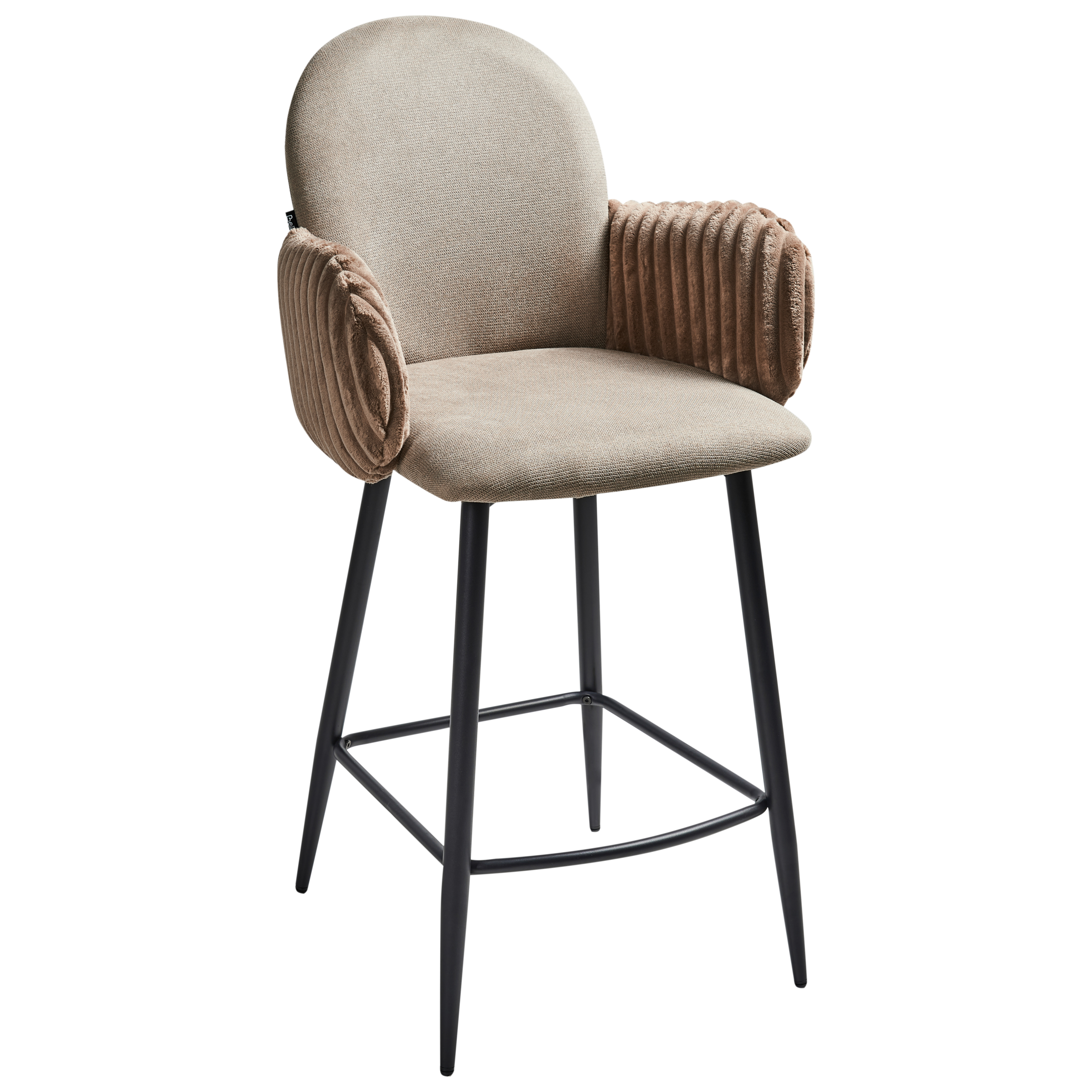 Set of 2 AMITY bar stools Taupe [4]