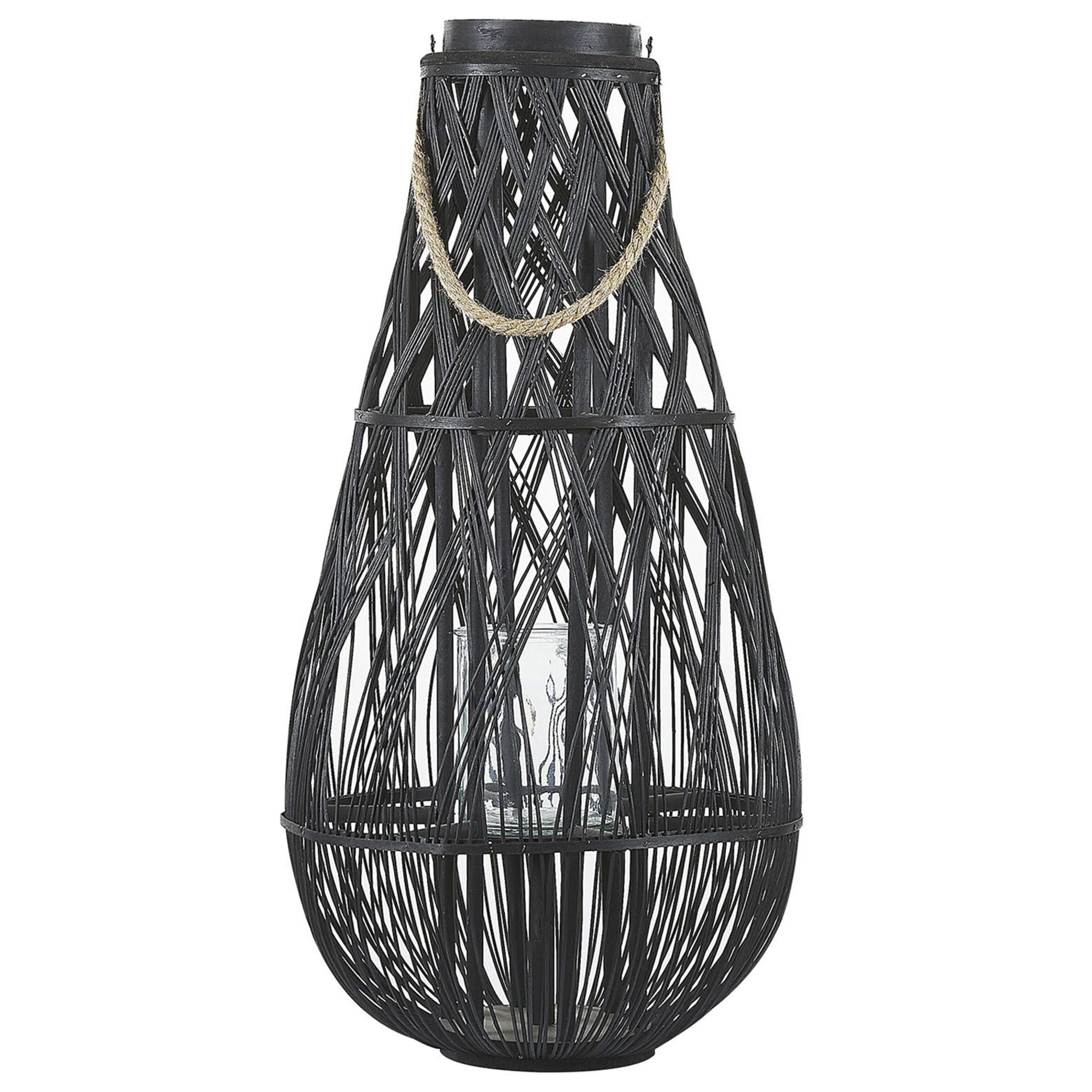 Lantaarn zwart 77 cm TONGA