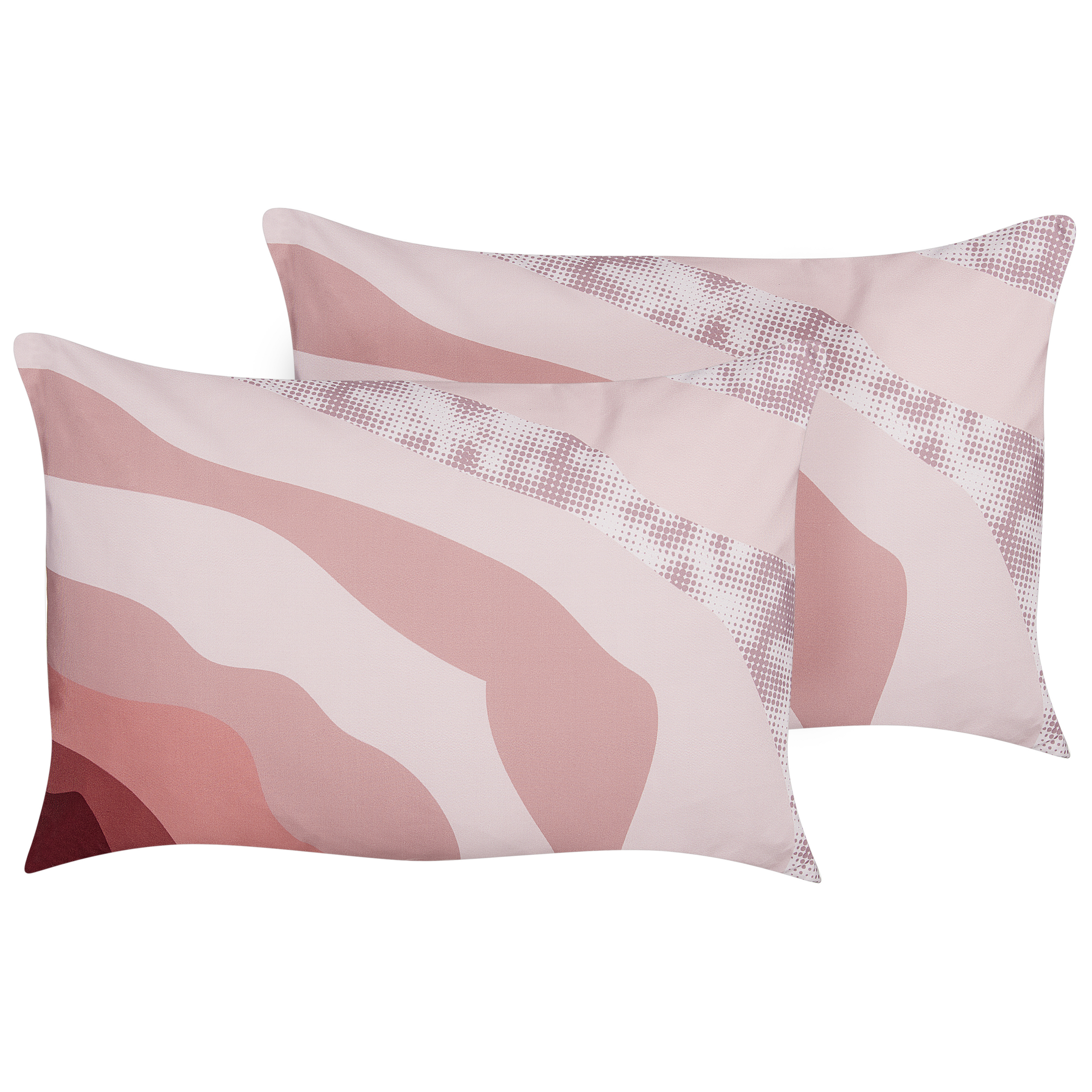 Tuinkussen set van 2 abstract roze 40 x 60 cm CAMPEI