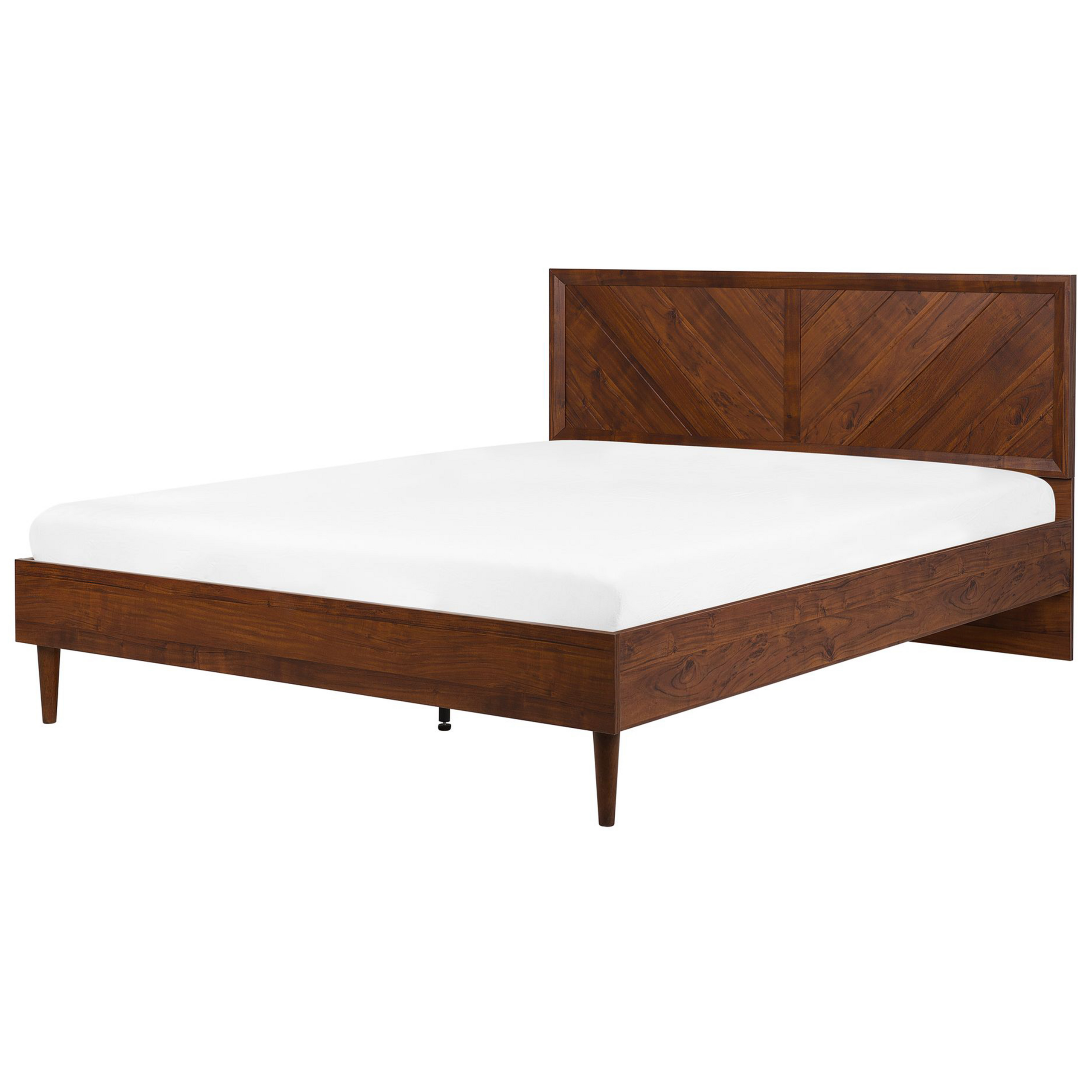 Bed hout donkerbruin 180 x 200 cm MIALET
