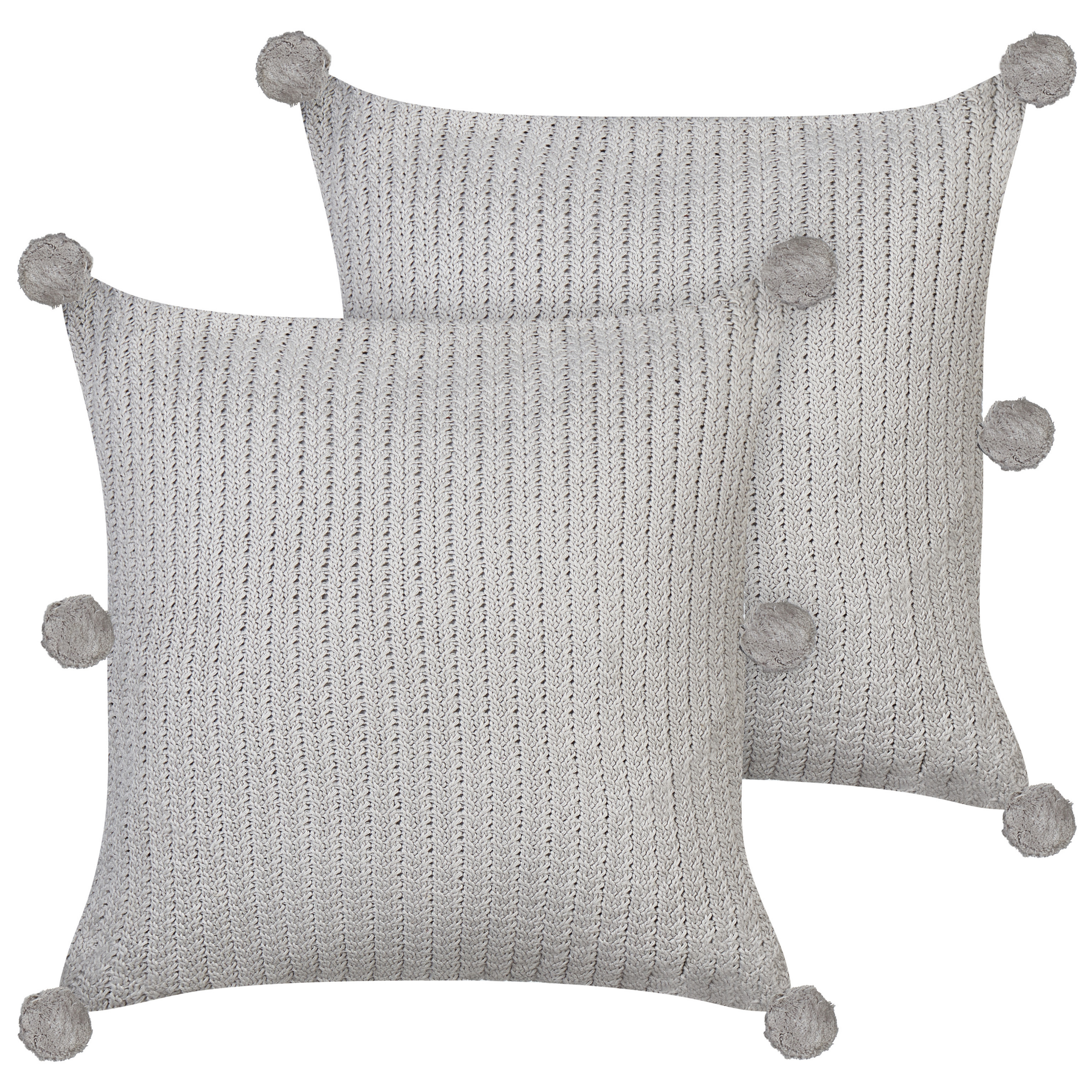 Set van 2 kussens Katoen Grijs OCOTEA 45 x 45 cm