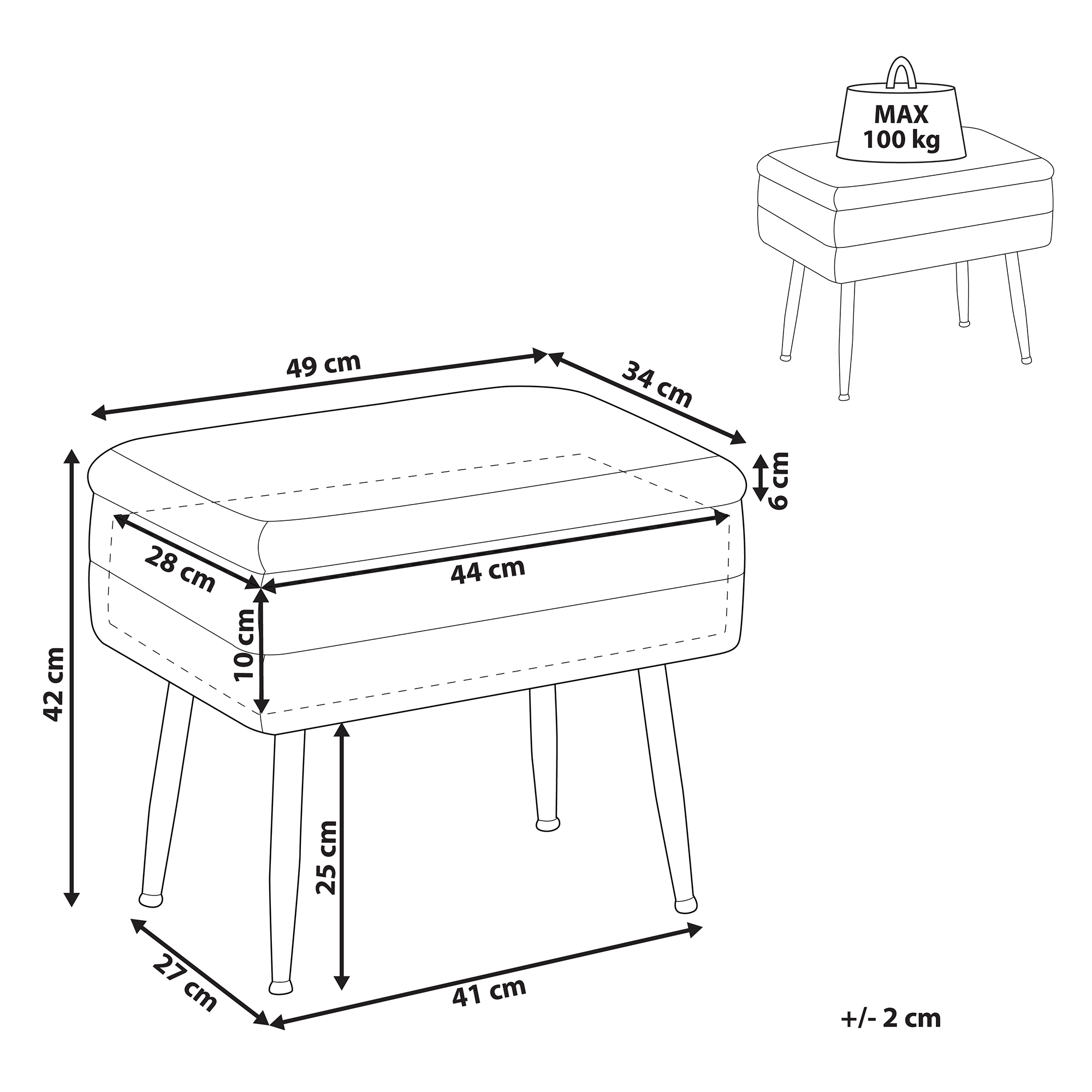 ODESSA storage bench Pink velvet [3]