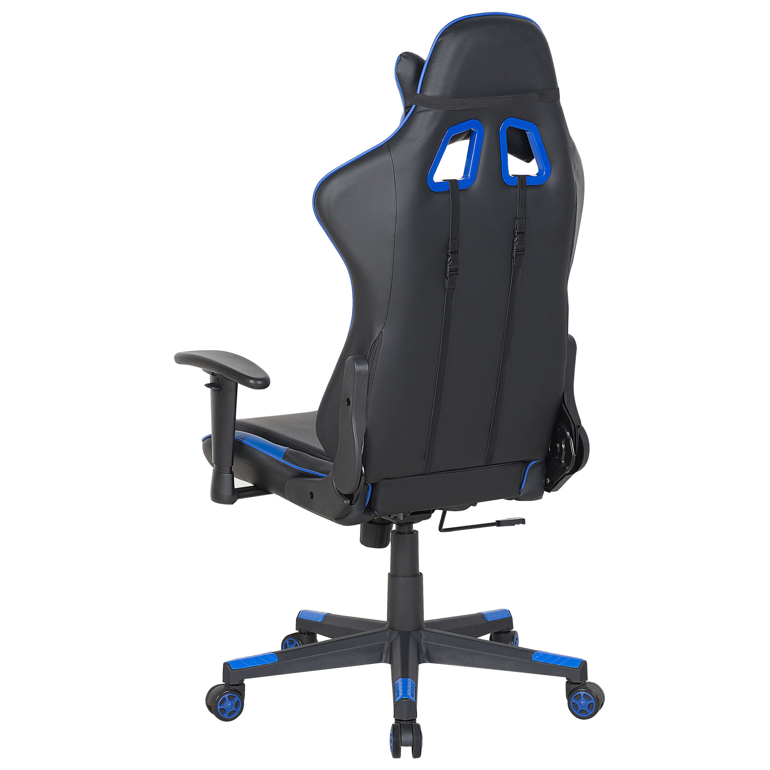 Scaun ergonomic GAMER Piele ecologică Albastru închis [5]
