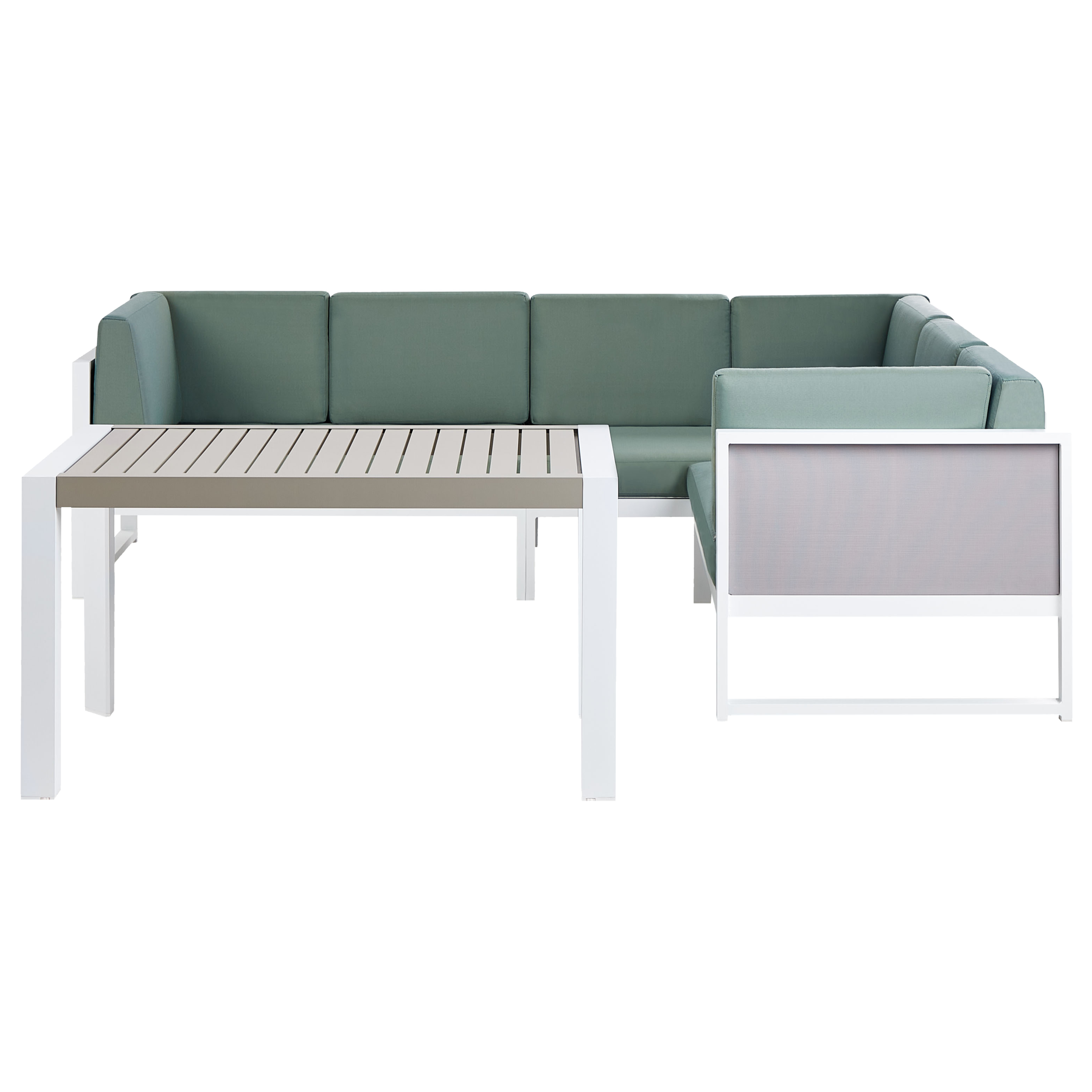 Loungeset Linkerzijde Aluminium Groen CASTELLA