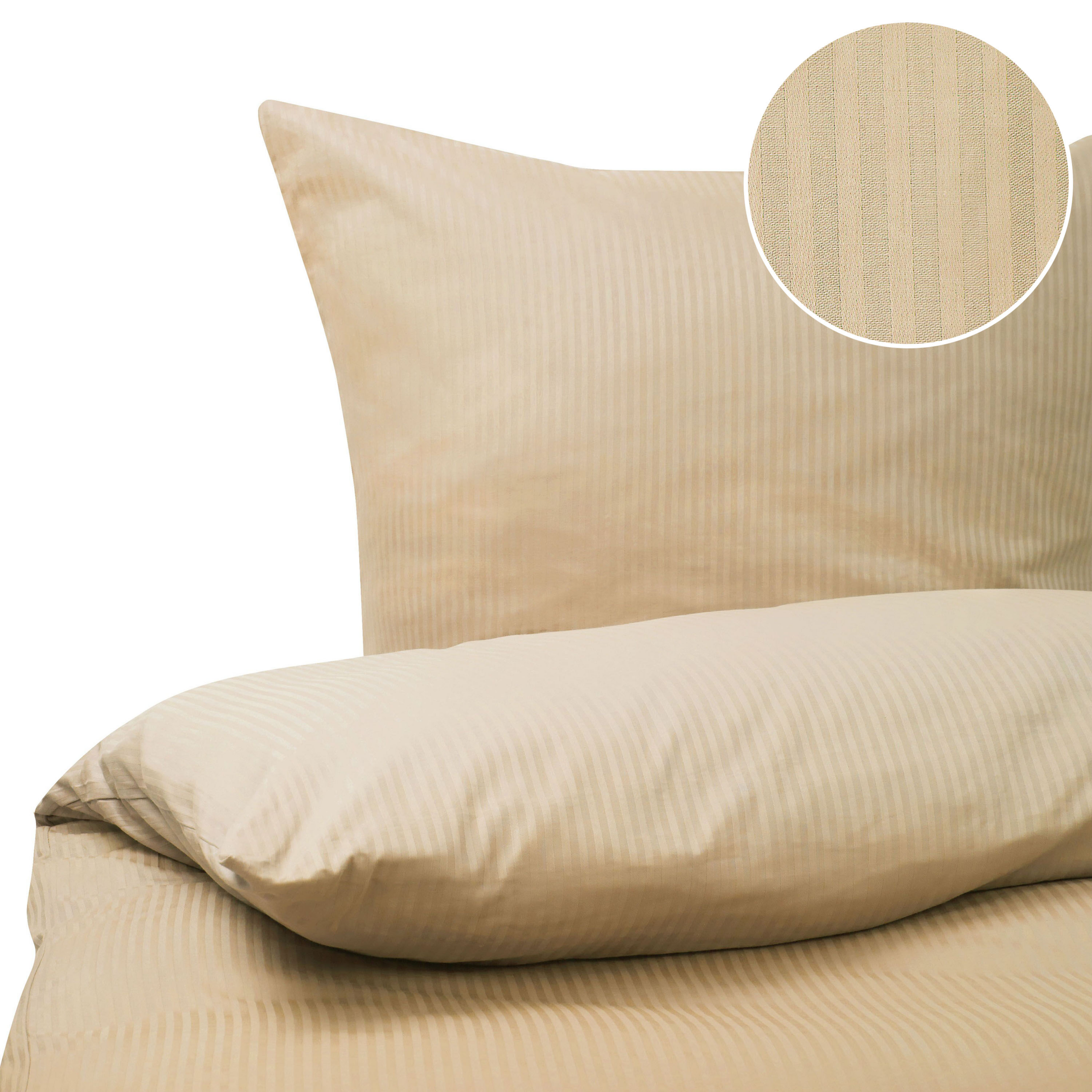 Dekbedovertrekset beige katoensatijn 220 x 240 cm AVONDALE