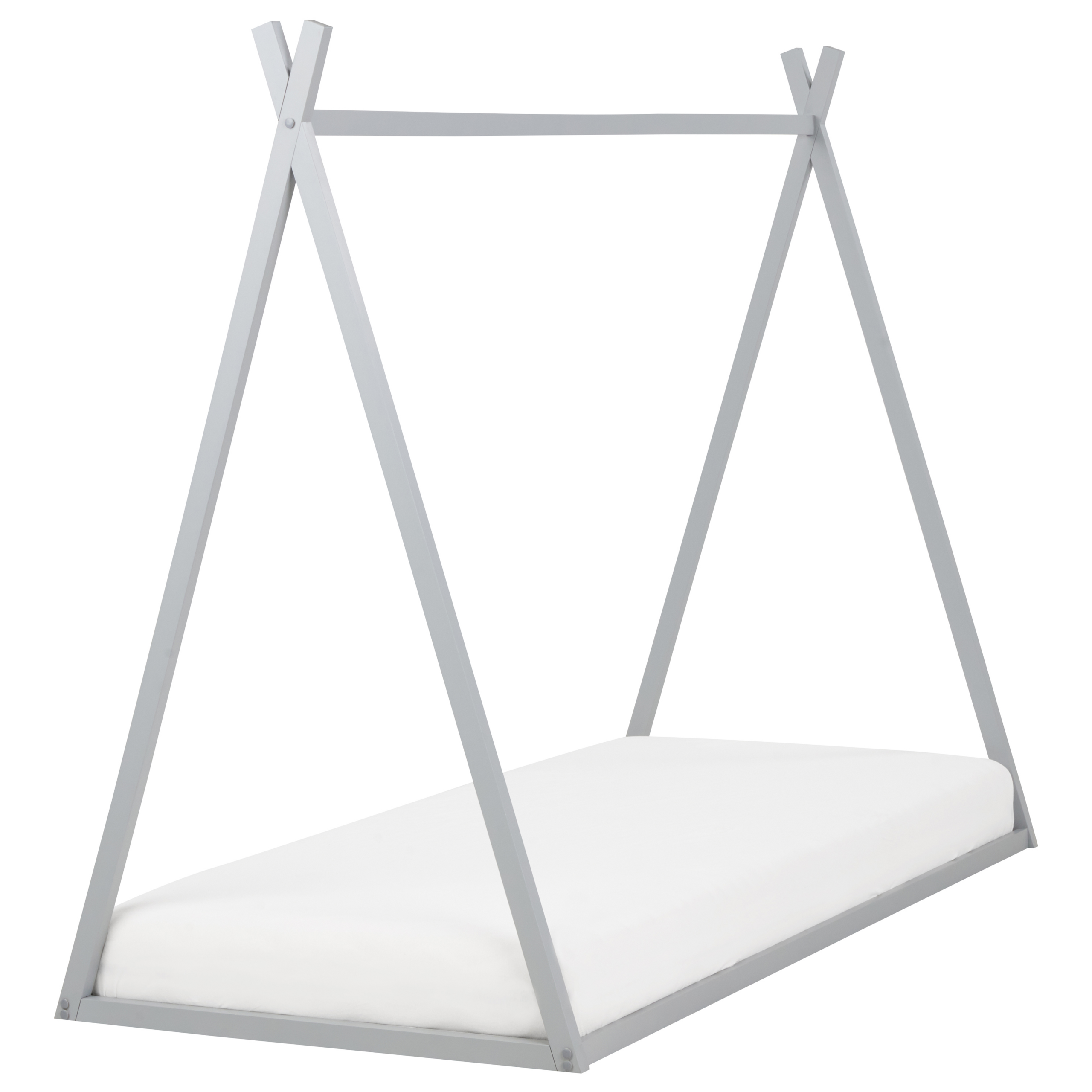 Kinderbed hout grijs 90 x 200 cm SAURAT