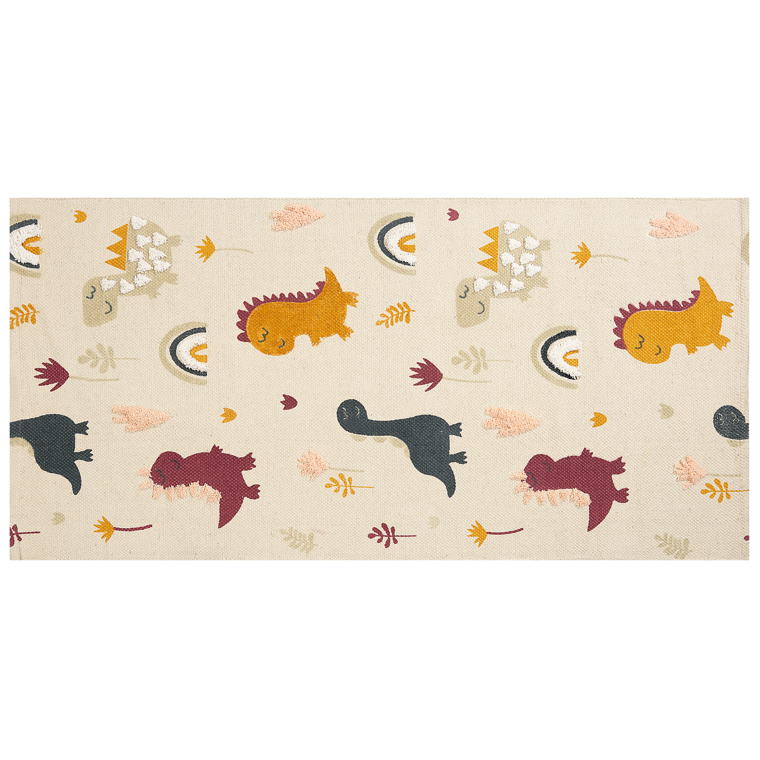 Vloerkleed katoen meerkleurig 80 x 150 cm TIOP